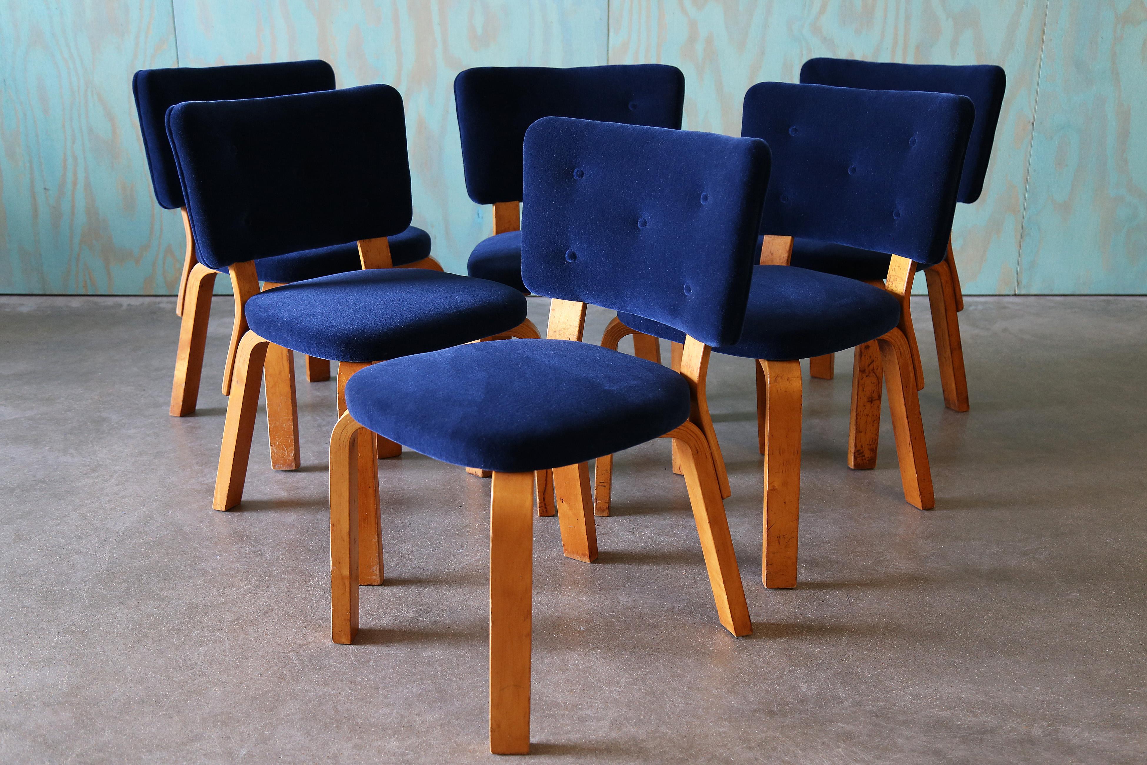 1ª Edición Juego de 6 sillas Alvar Aalto para FinSven Model 62, 1934 en venta 2