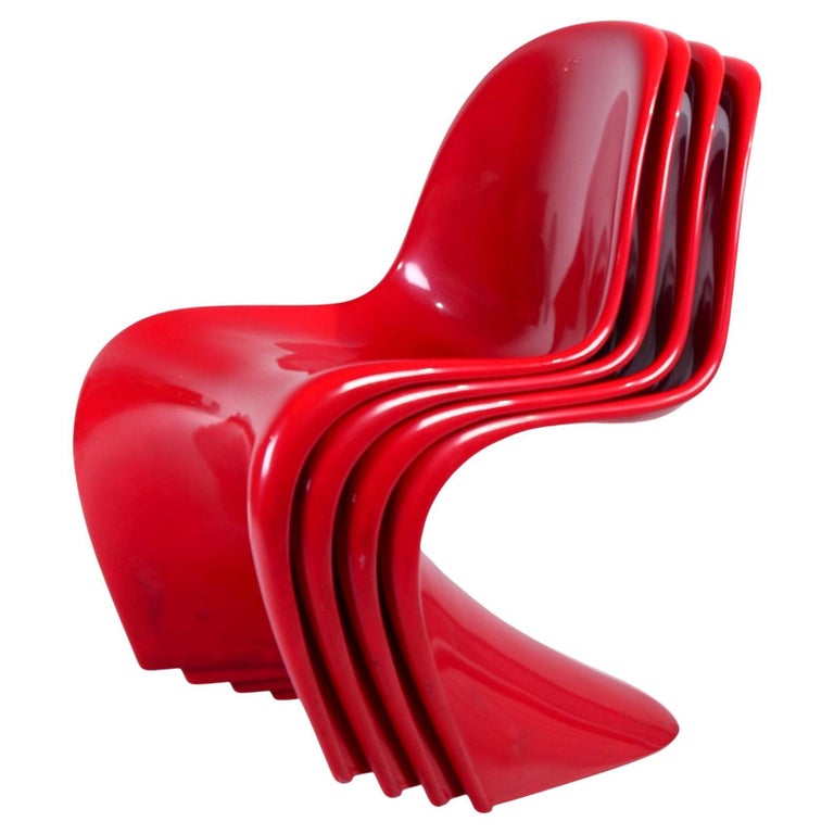 1st Edition Vintage Panton Chairs, Vitra Herman Miller Collection, 1960