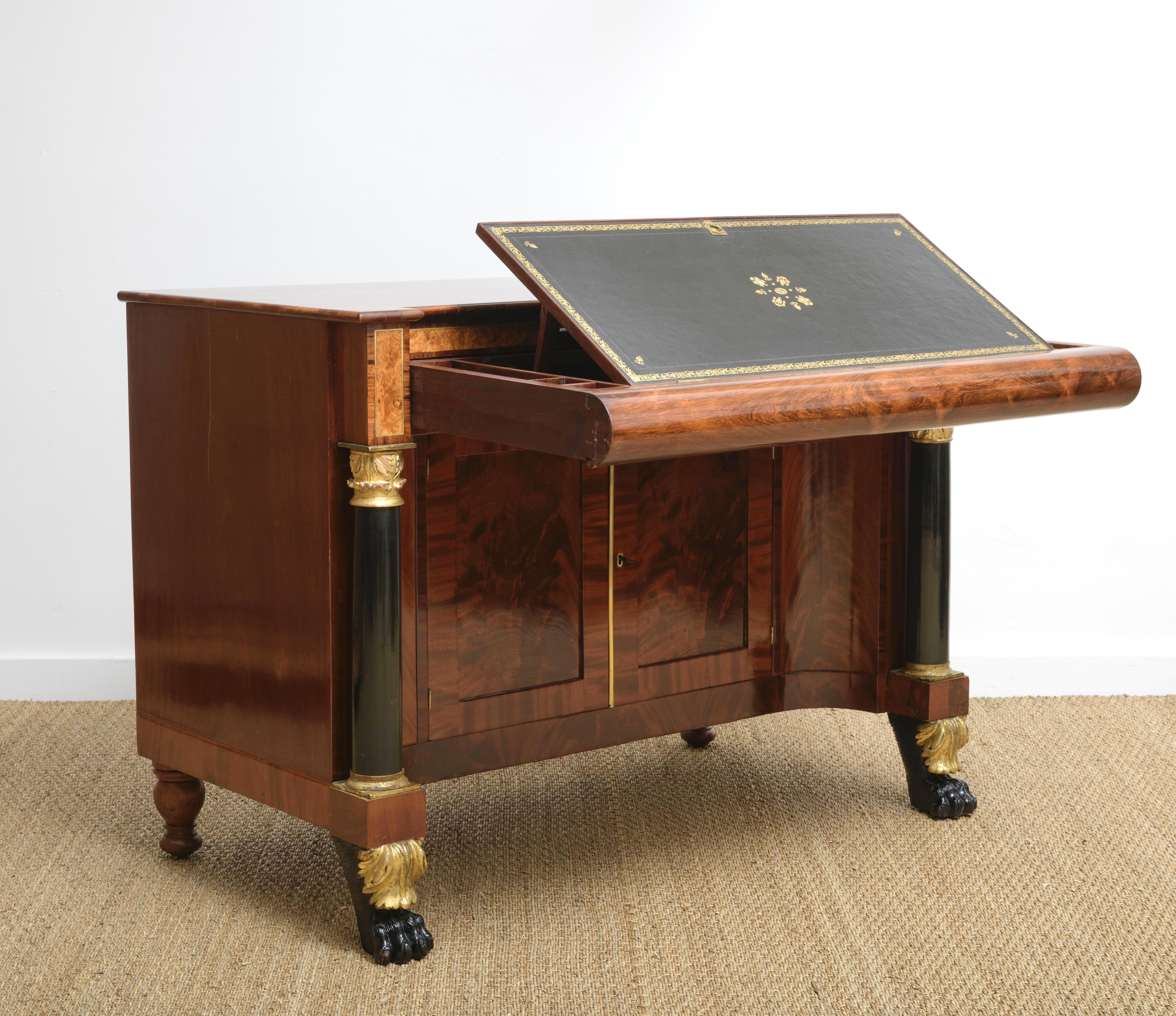 Early 19th Century 1st Empire Mahogany desk, ca 1810  For Sale