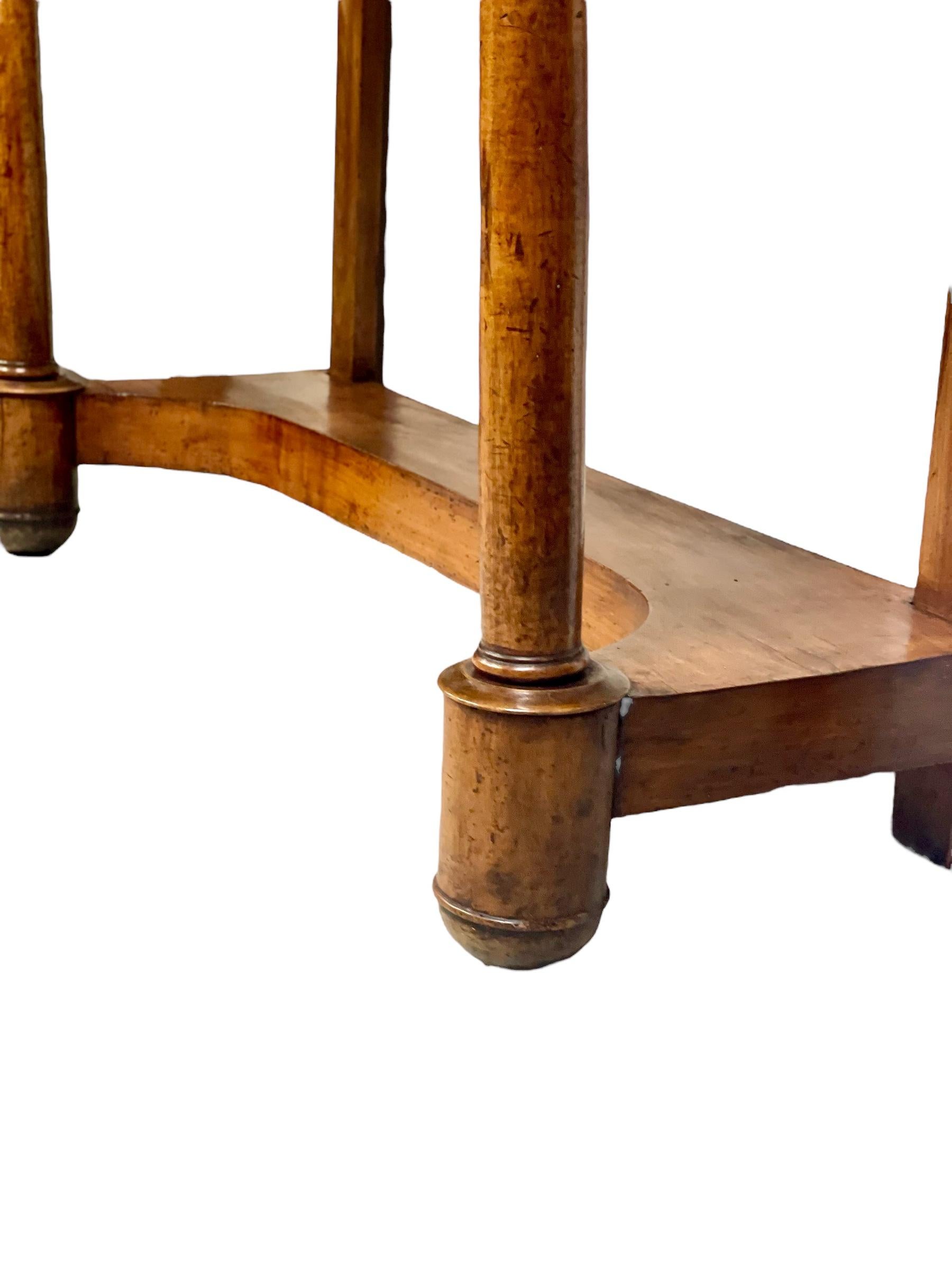 Marble 1820s Empire Period Long Console Table