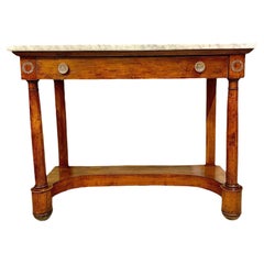 1st Empire Period Console Table with Marble Top