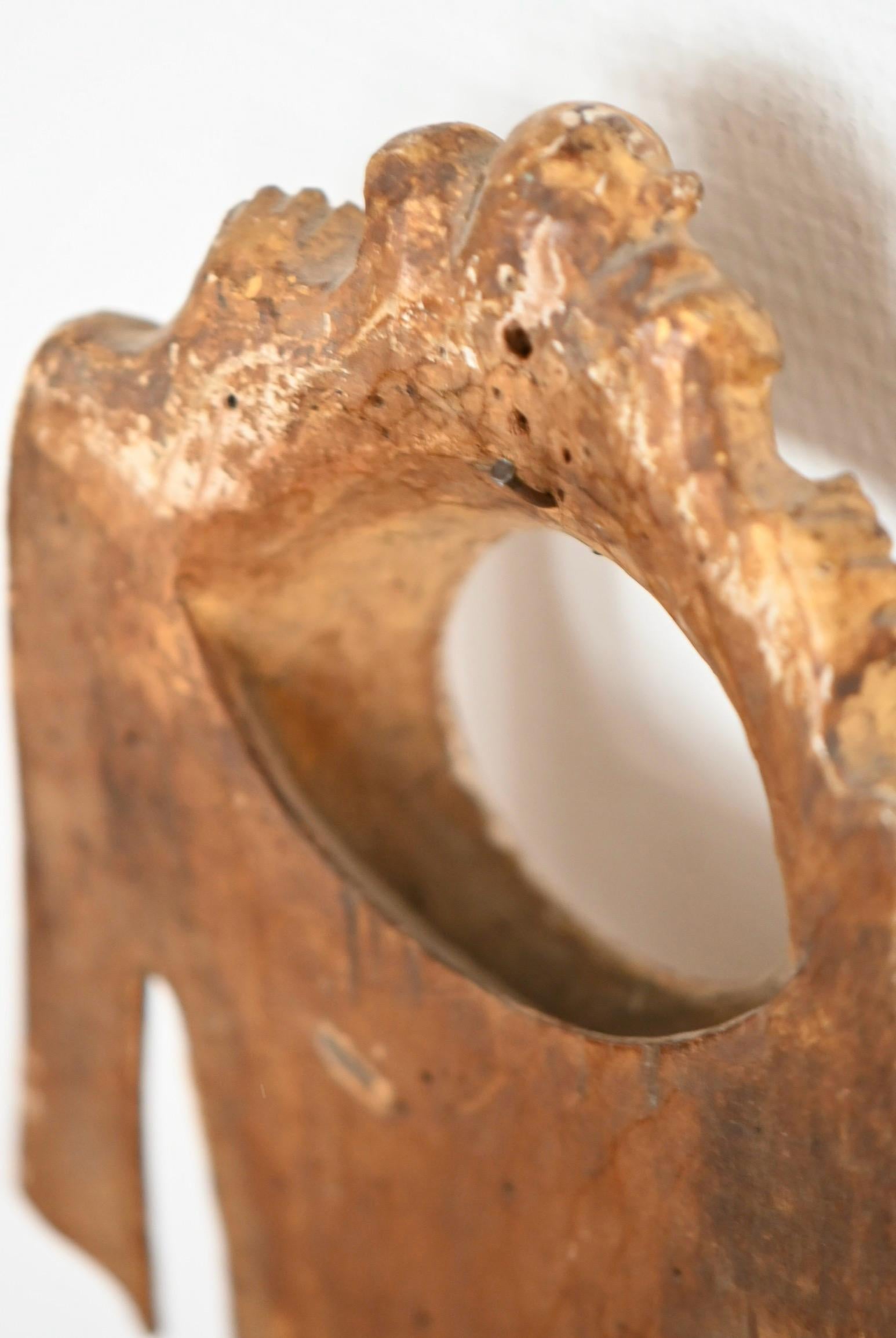 Porta orologi 1° Impero in Wood Wood dorato con foglia d'oro In condizioni buone in vendita a Vannes, FR