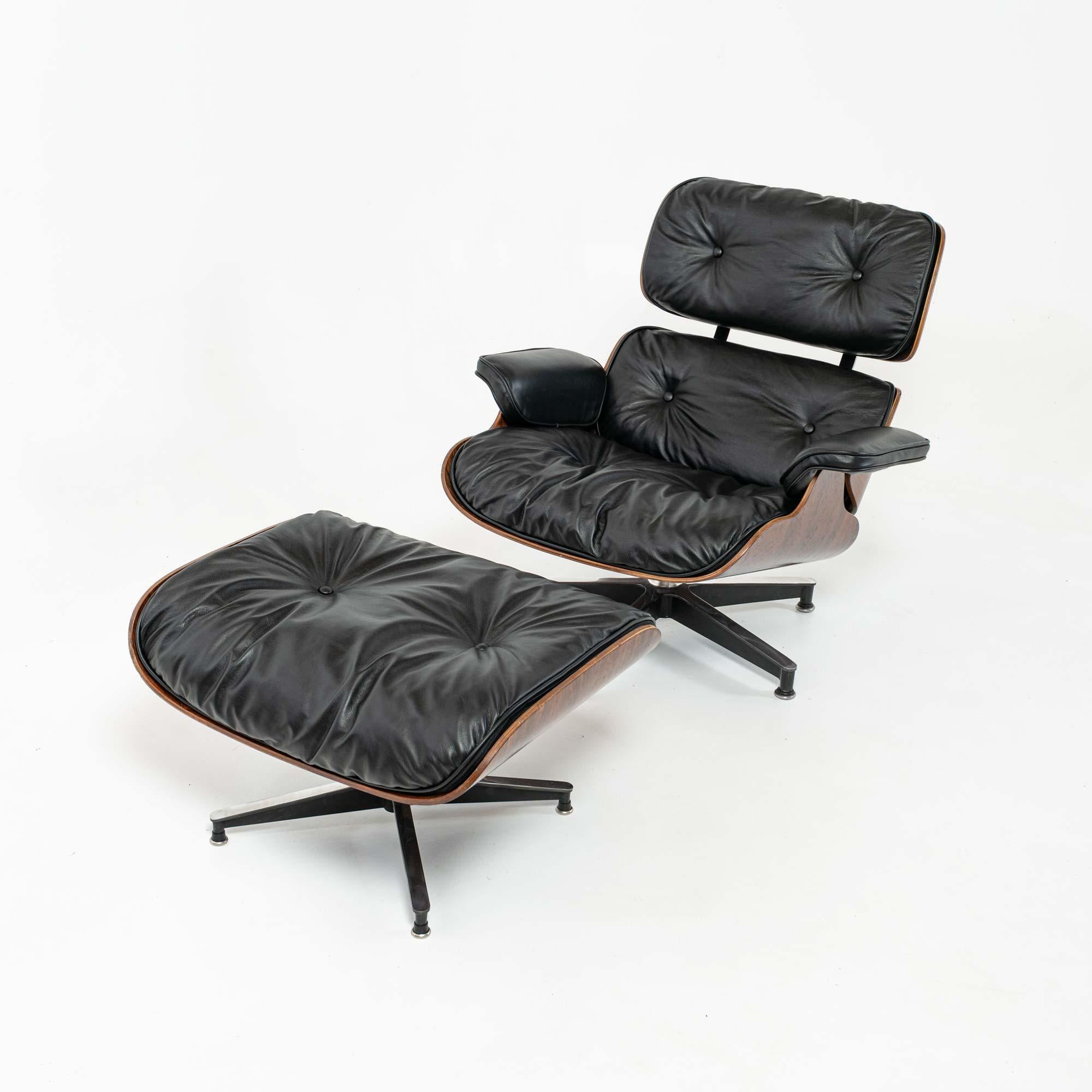 Américain 1ère génération 1956-1959 Chaise longue Eames et pouf Boot Glide en vente