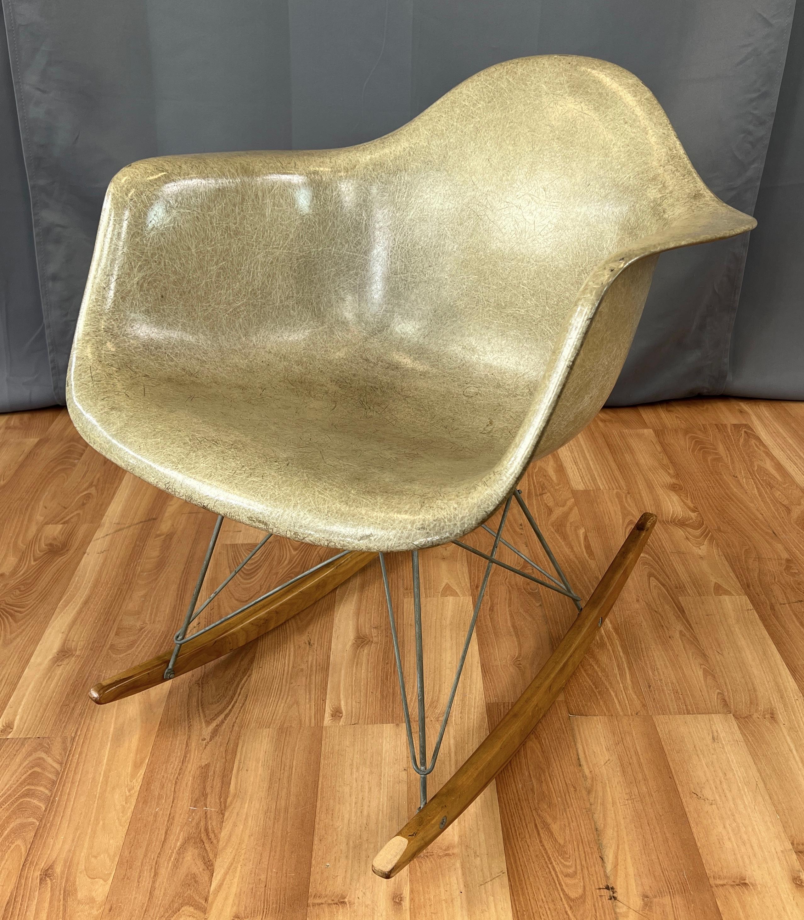 1st Gen Charles Eames, Herman Miller Zenith Seilkante Schaufel RAR Seltener Sockel (Moderne der Mitte des Jahrhunderts)