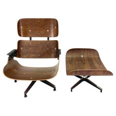 1st Gen Eames Lounge Chair and Ottoman in Rosewood