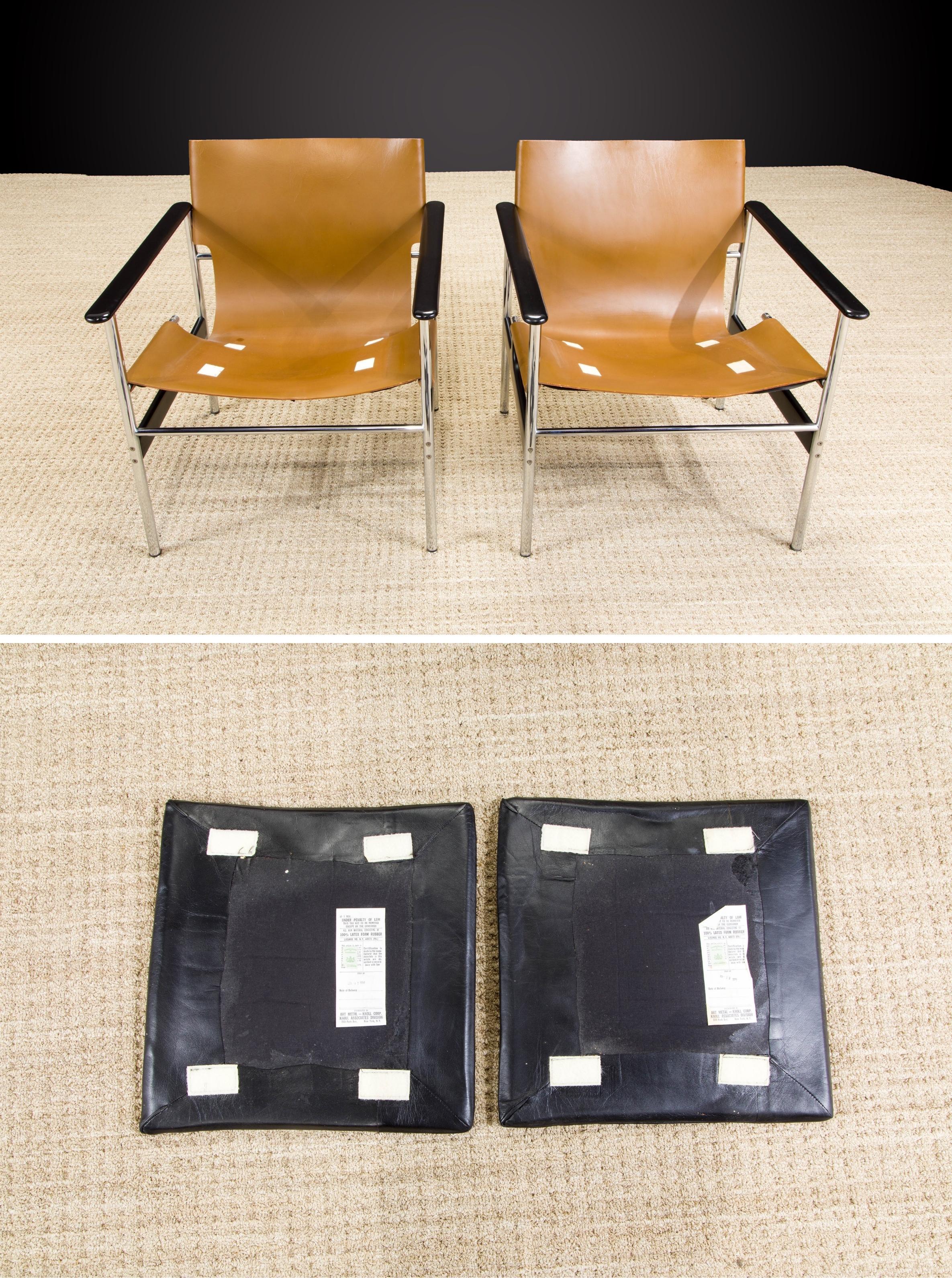 1st Generation '657' Armchairs by Charles Pollock for Knoll Associates, Signed 11