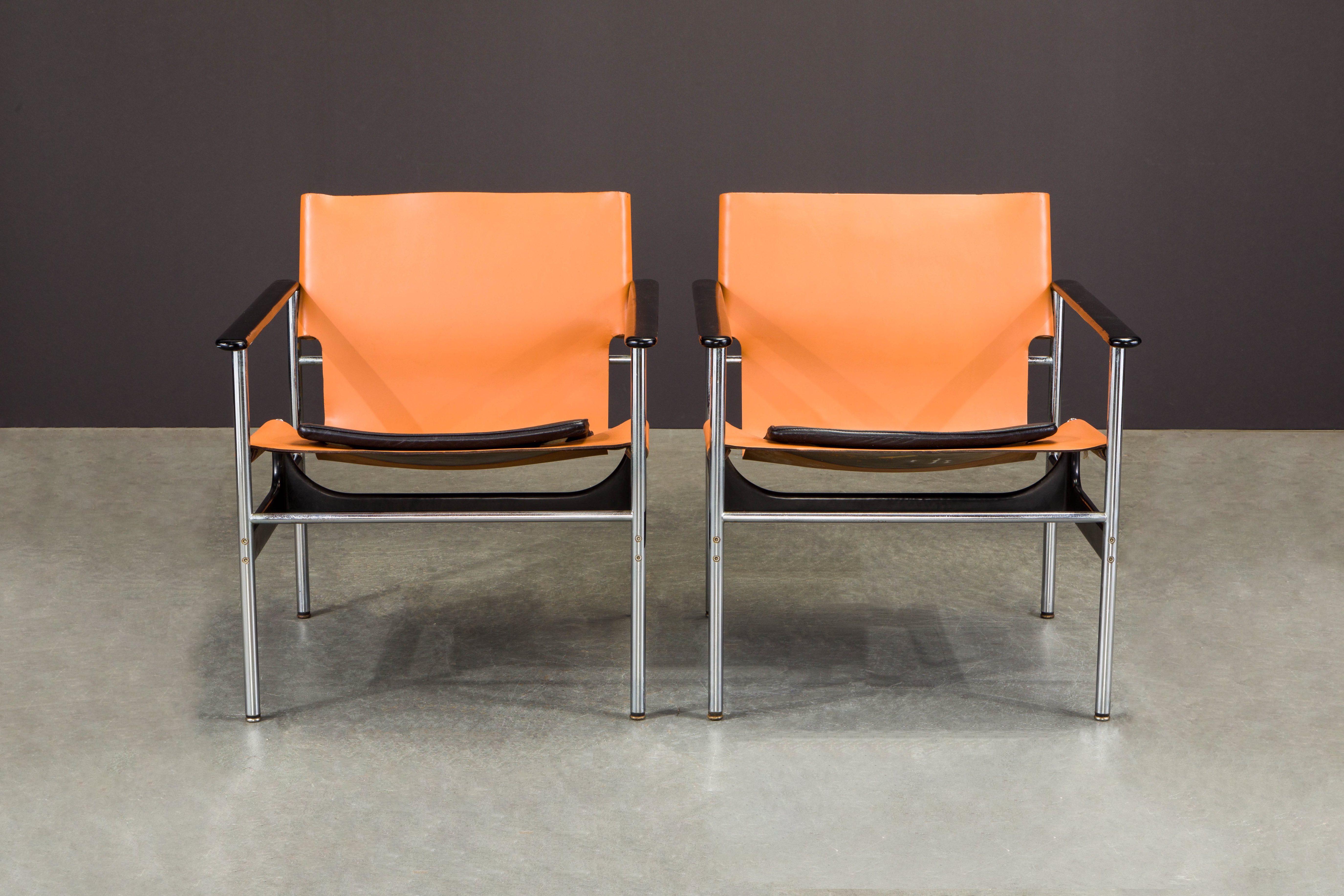 Mid-Century Modern 1st Generation '657' Armchairs by Charles Pollock for Knoll Associates, Signed