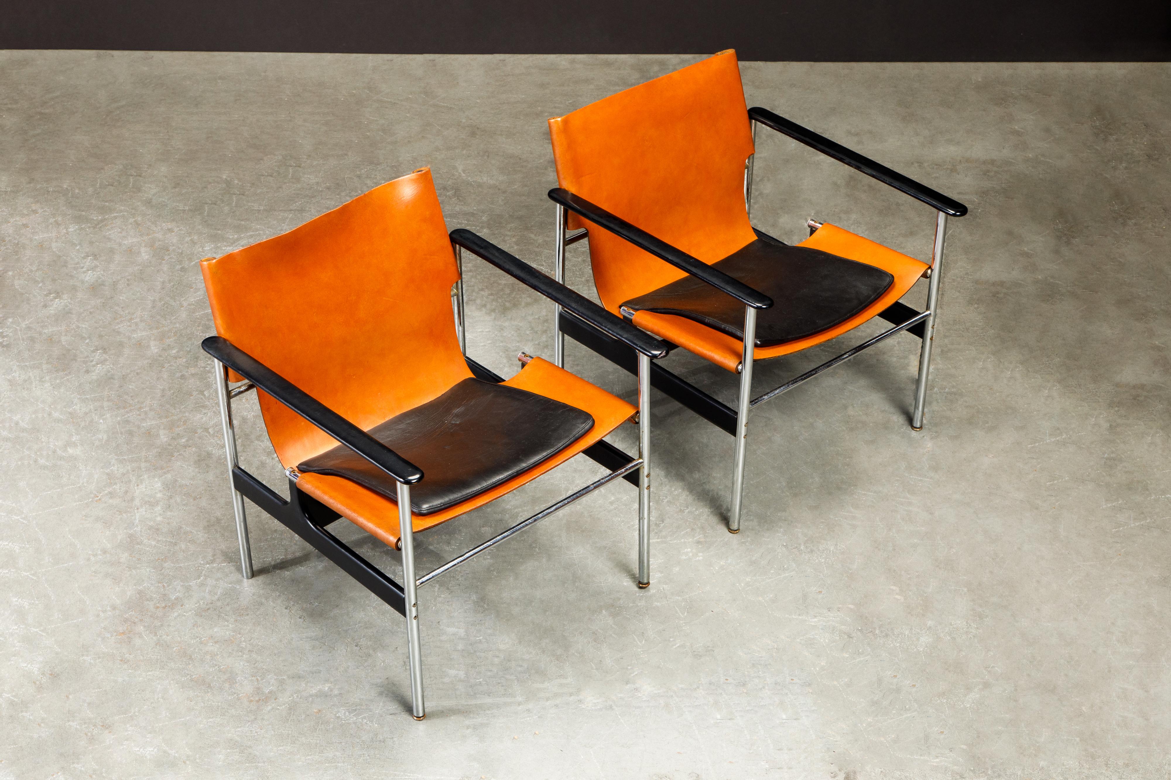 American 1st Generation '657' Armchairs by Charles Pollock for Knoll Associates, Signed