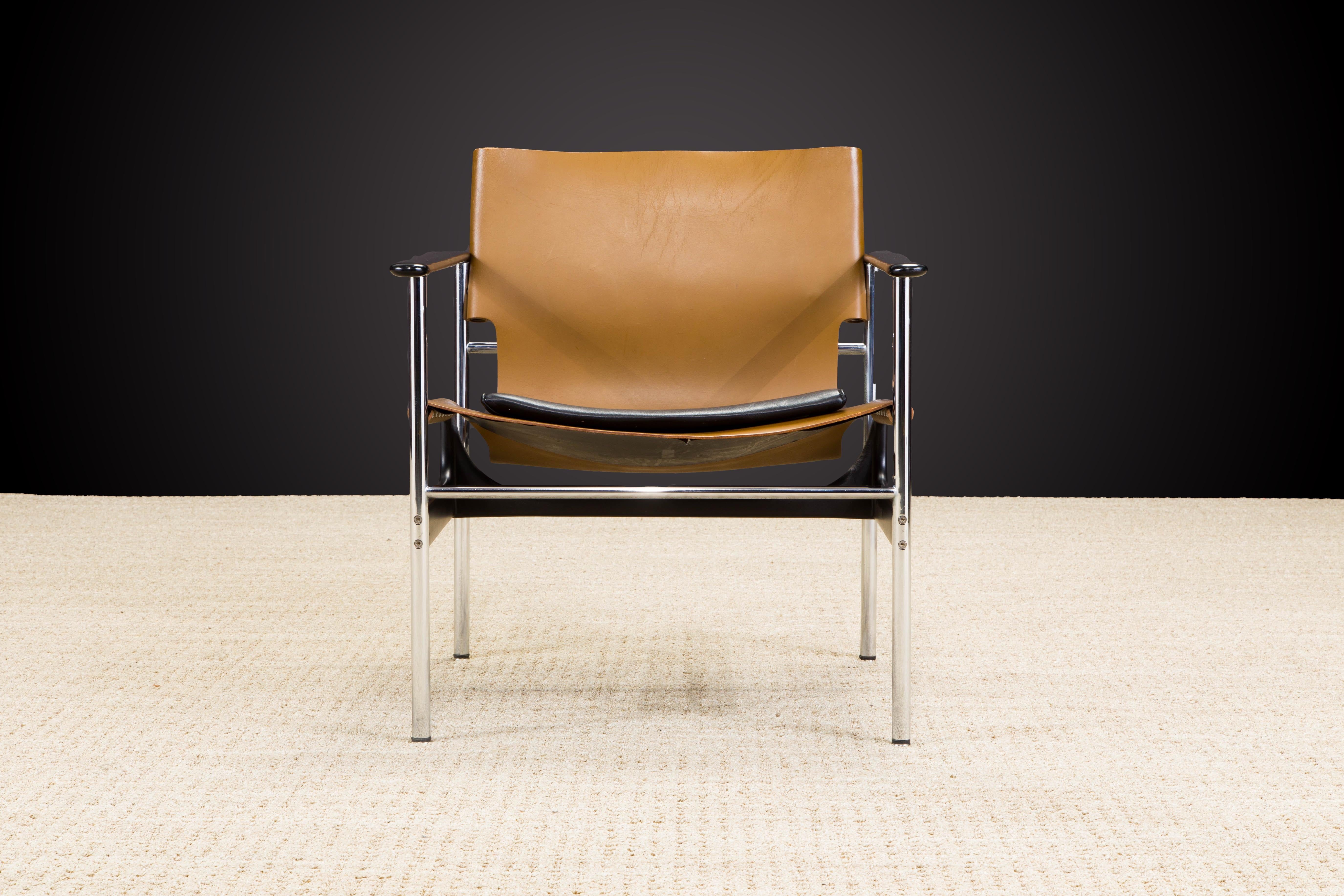 1st Generation '657' Armchairs by Charles Pollock for Knoll Associates, Signed In Good Condition In Los Angeles, CA