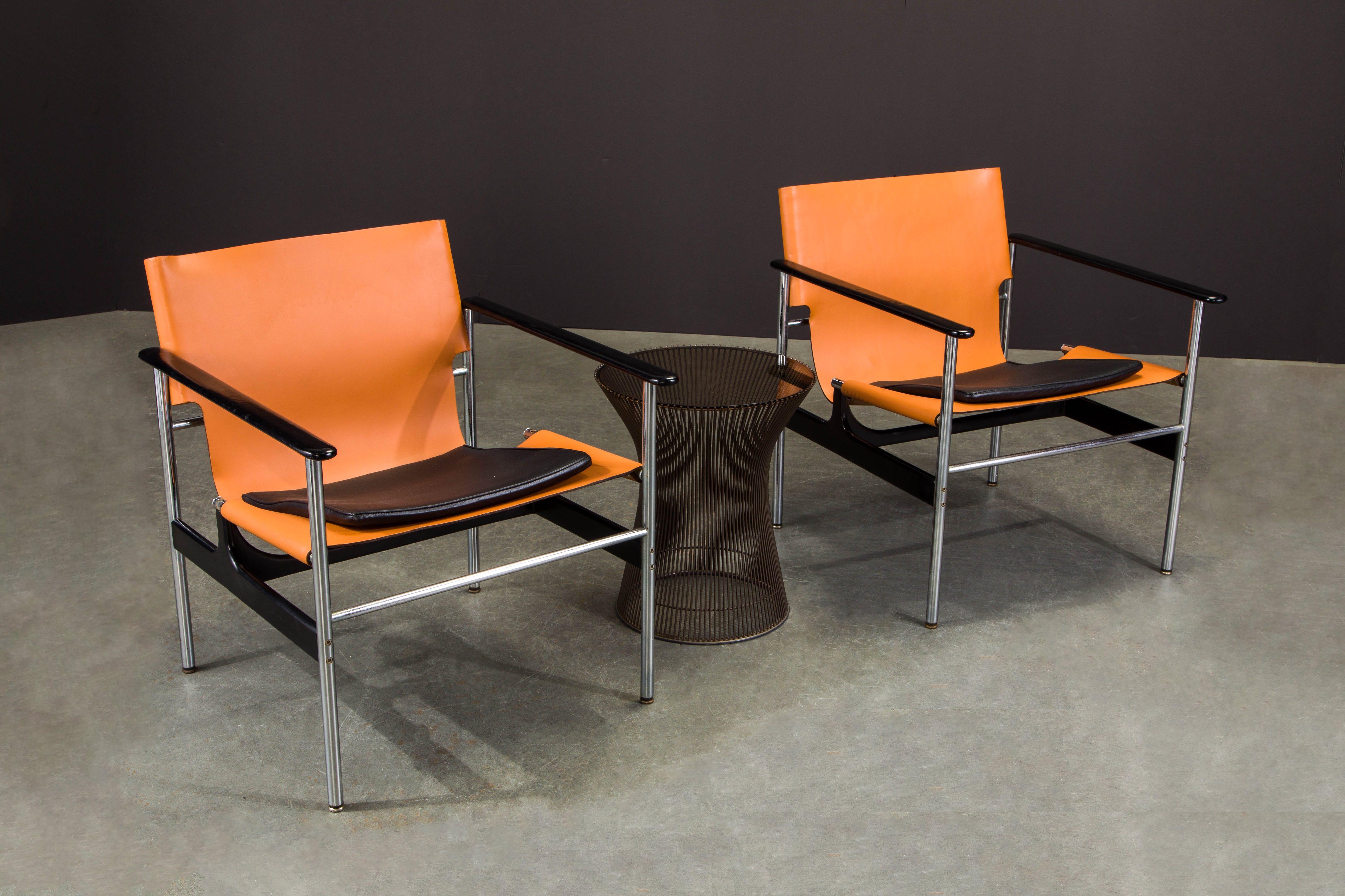 Mid-20th Century 1st Generation '657' Armchairs by Charles Pollock for Knoll Associates, Signed