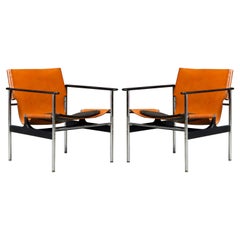 1st Generation '657' Armchairs by Charles Pollock for Knoll Associates, Signed