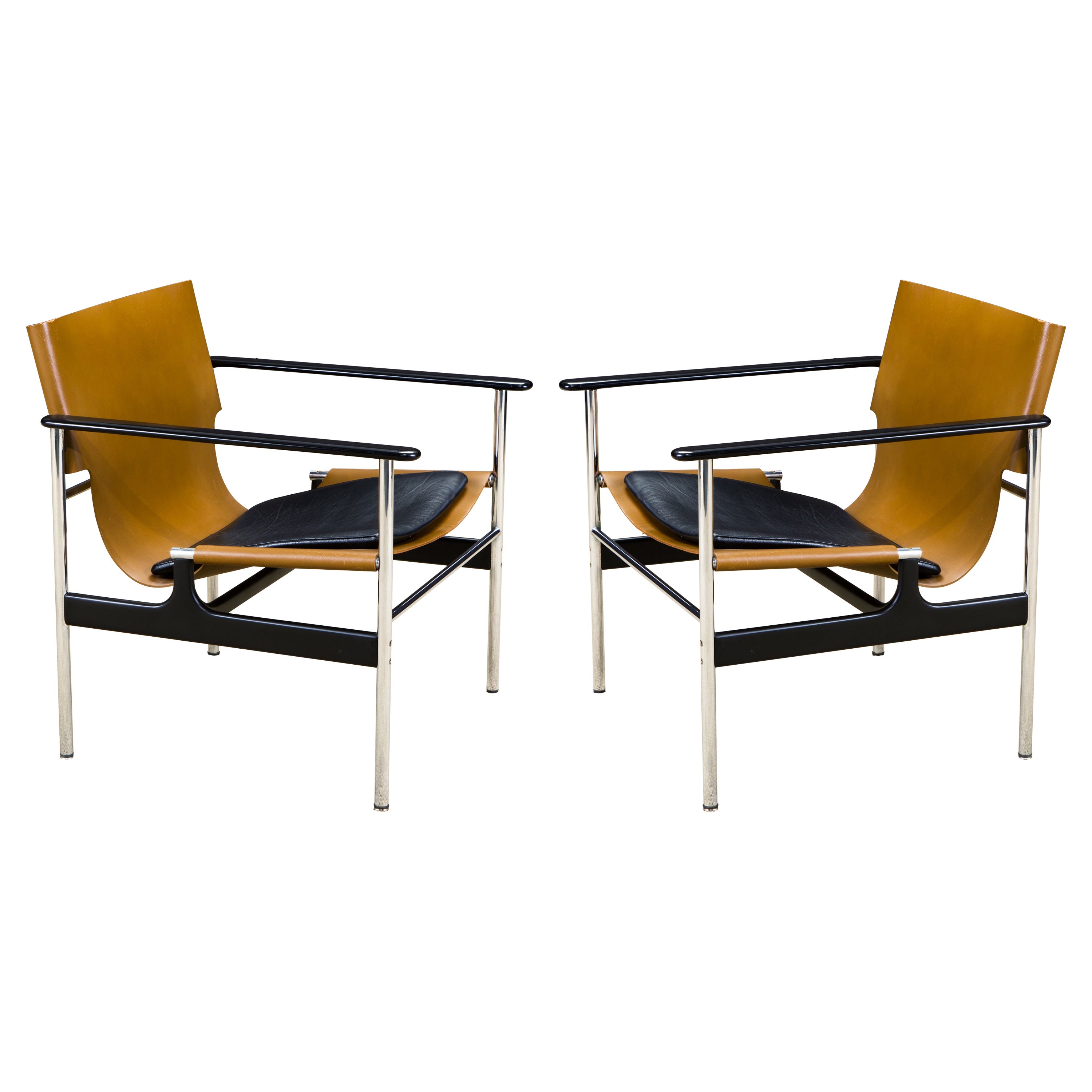 1st Generation '657' Armchairs by Charles Pollock for Knoll Associates, Signed