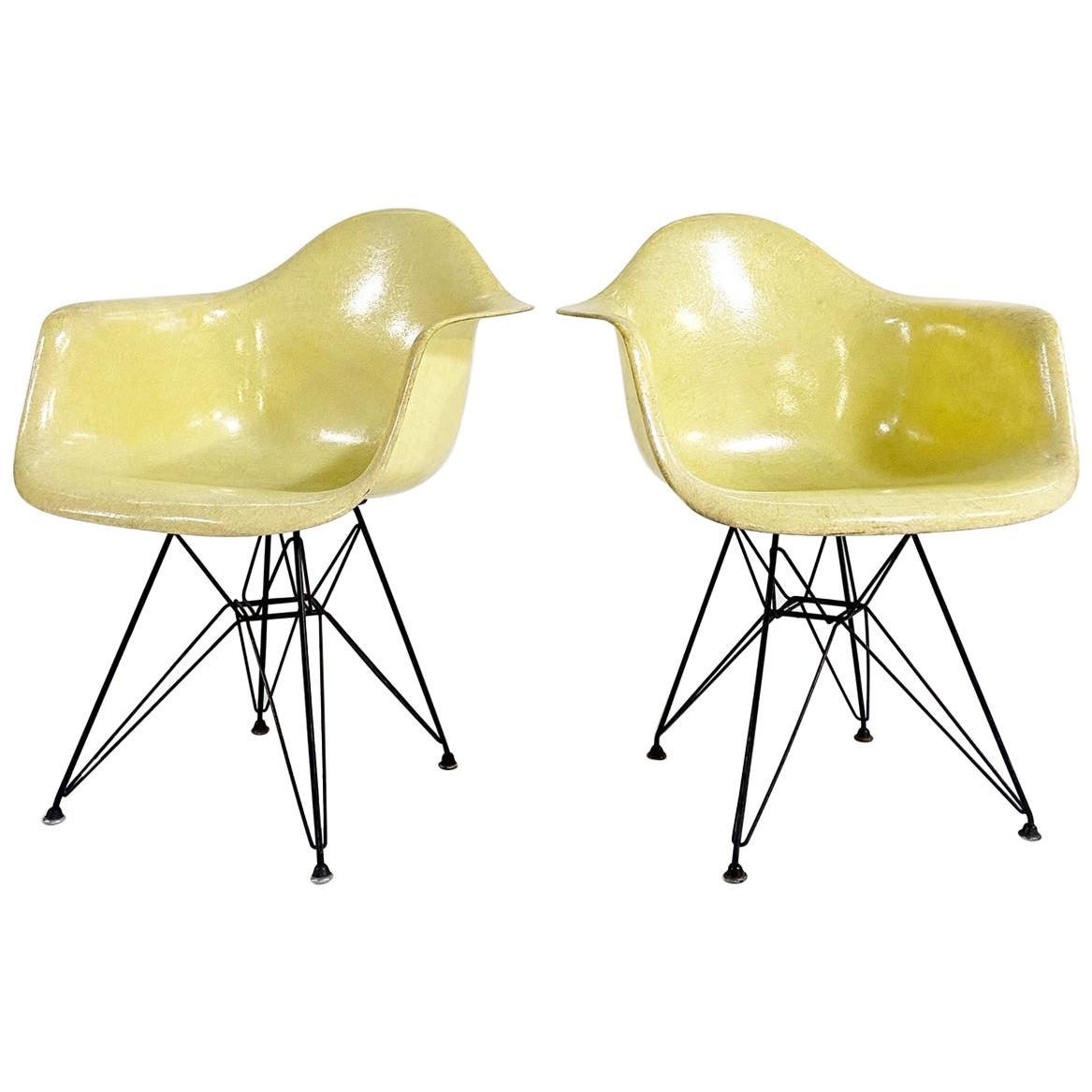 1st Generation Charles and Ray Eames Dar Chairs, Pair