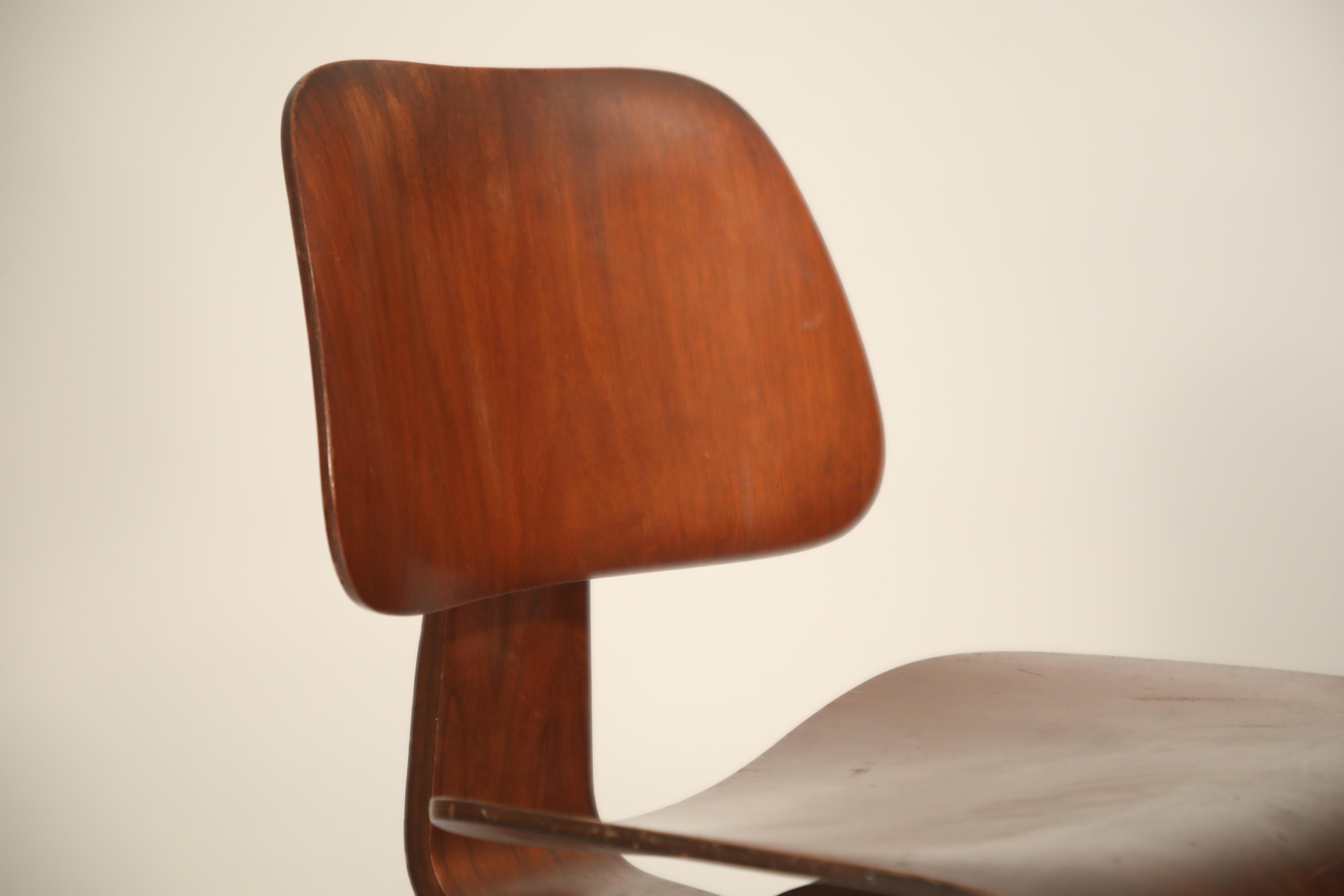 1st Generation Charles Eames for Evans Products Company DCW Chair, 1947, Signed 2