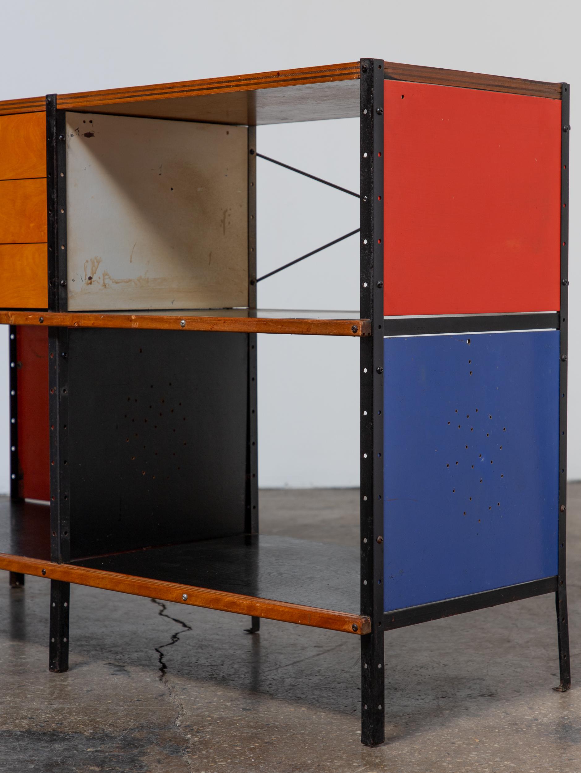 A.I.C. 220-C di prima generazione per Herman Miller, in rosso, blu e giallo in vendita 3
