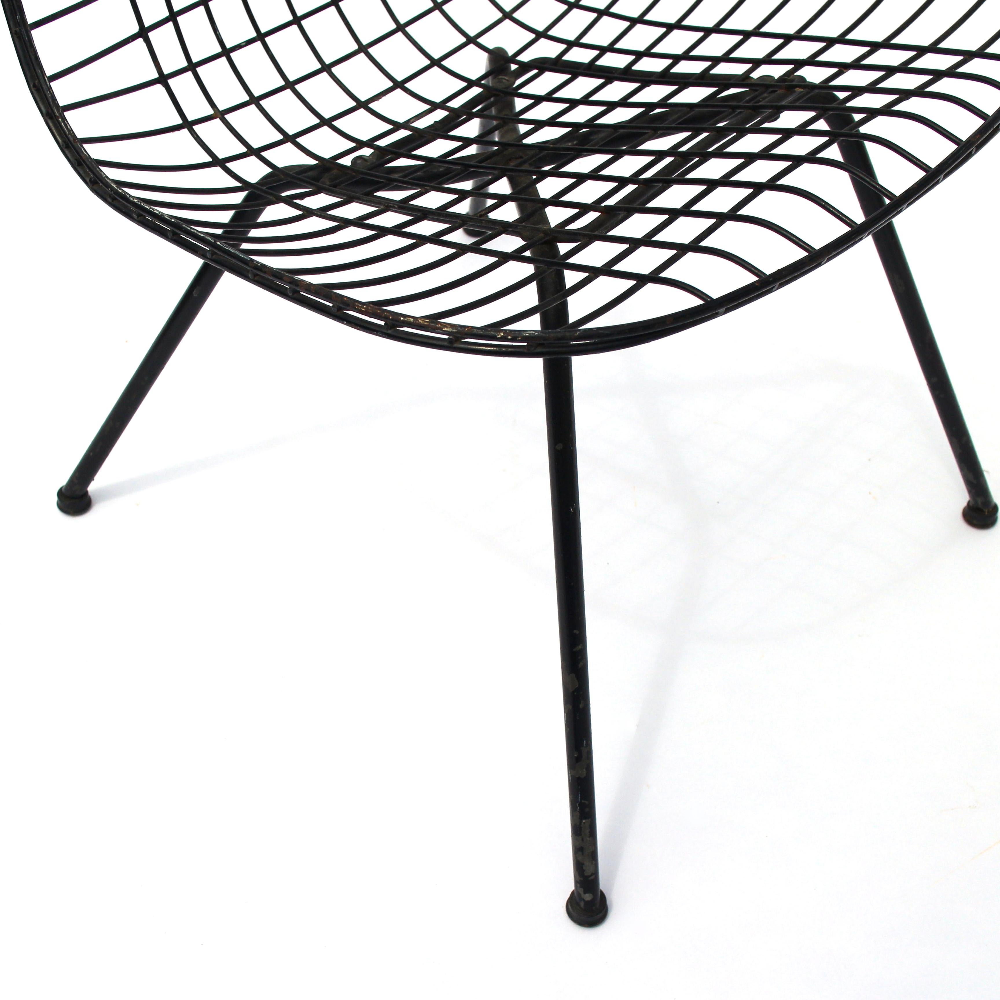 Sedia laterale in rete metallica Eames LKX di prima generazione 1951 in vendita 3