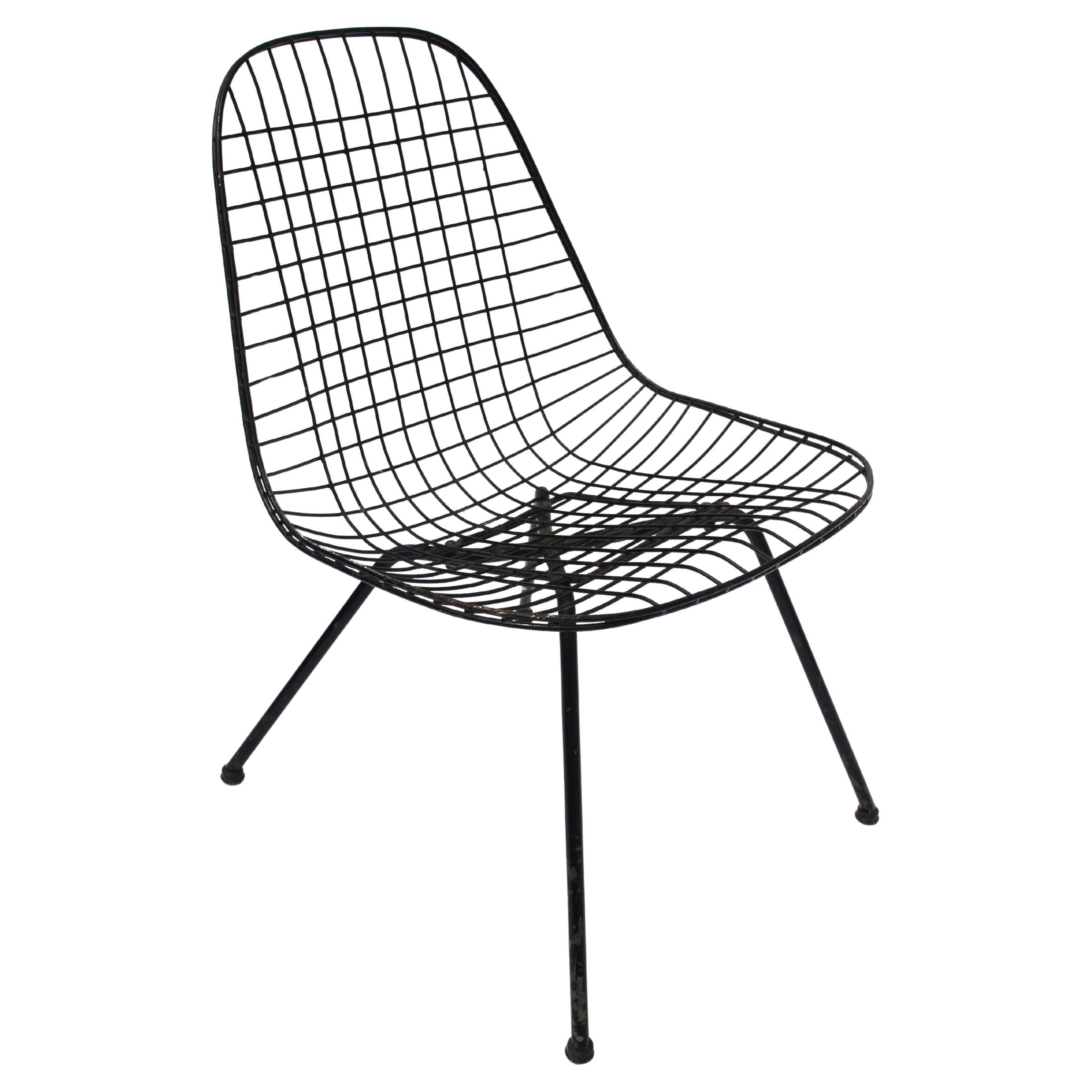 1st Generation Eames LKX Lounge Wire Mesh Side Chair 1951 For Sale