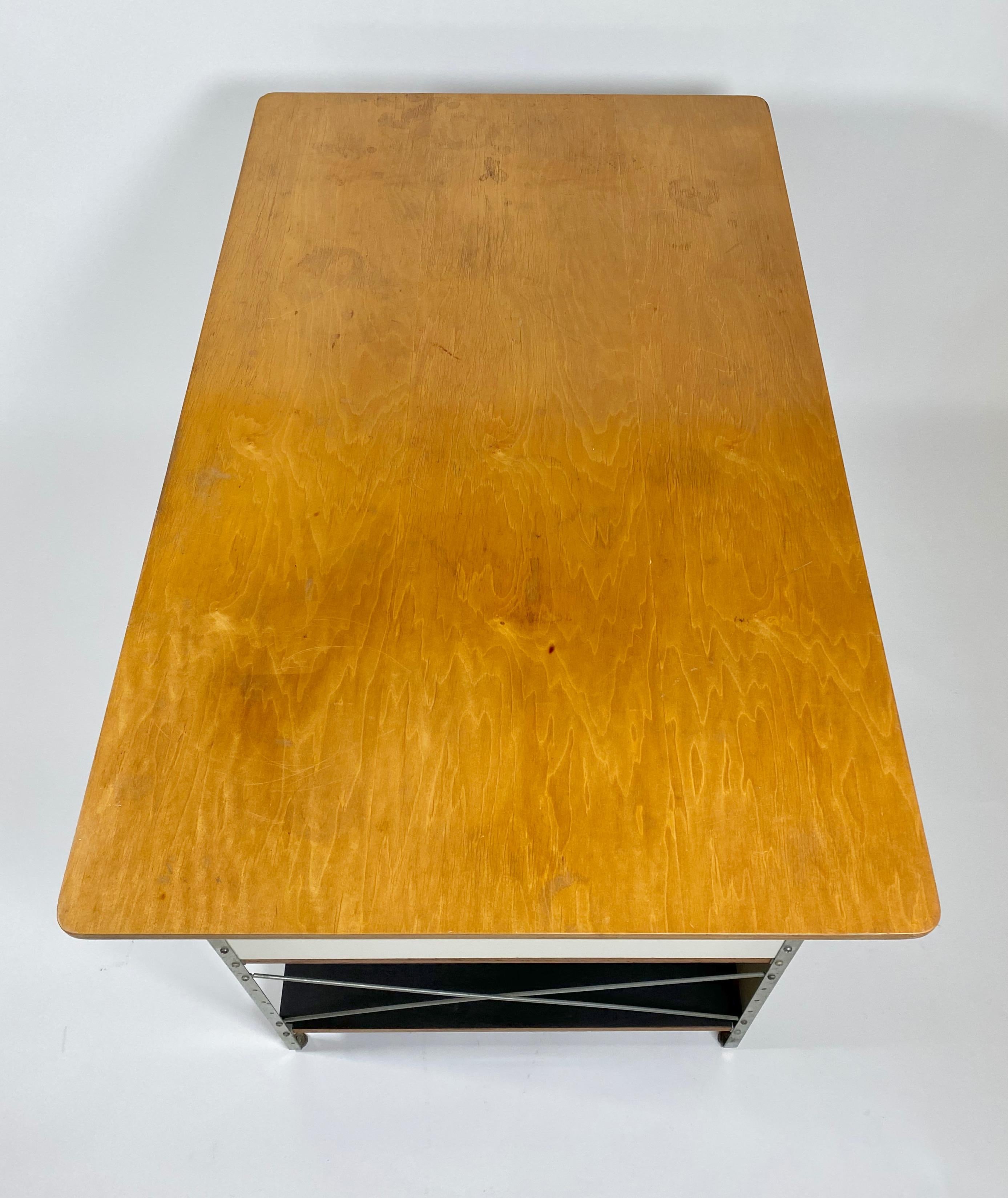 Hand-Crafted 1st Generation ESU D-10-N Desk by Charles and Ray Eames