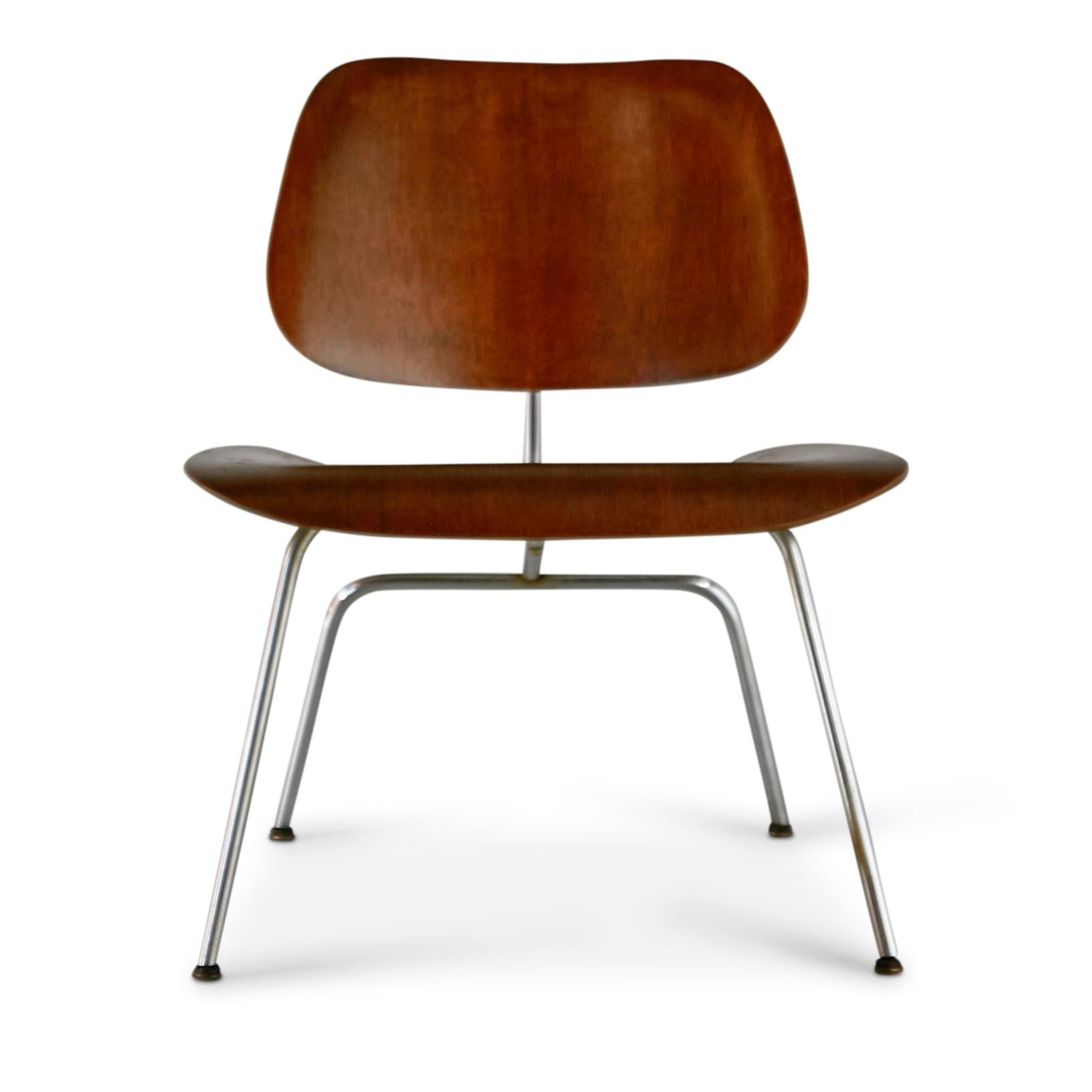 Yes, these are the first year originals of the design from 1946, a highly sought after and extremely collectible pair of Walnut LCM chairs by Ray and Charles Eames, manufactured by Evans Products Company, prior to Herman Miller which took over in
