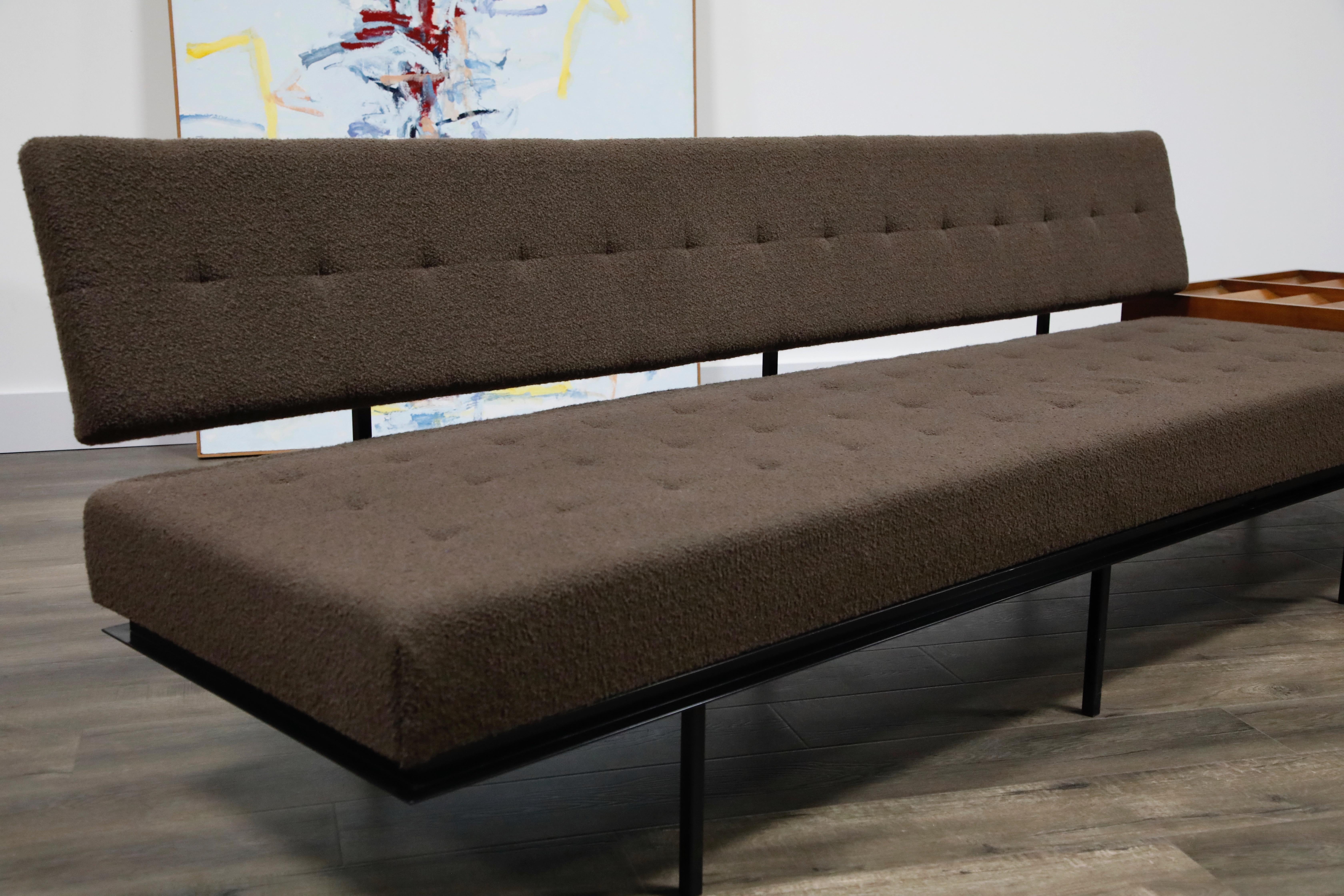 1st Generation Florence Knoll Model #578 Sofa by Knoll Associates, 1950s, Signed 4