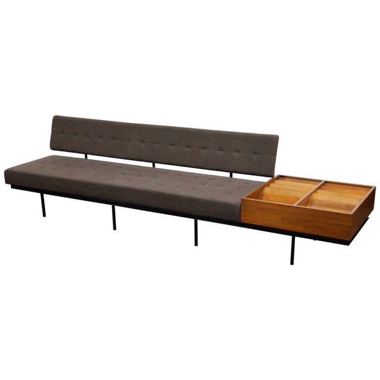 1st Generation Florence Knoll Model #578 Sofa by Knoll Associates, 1950s,  Signed at 1stDibs