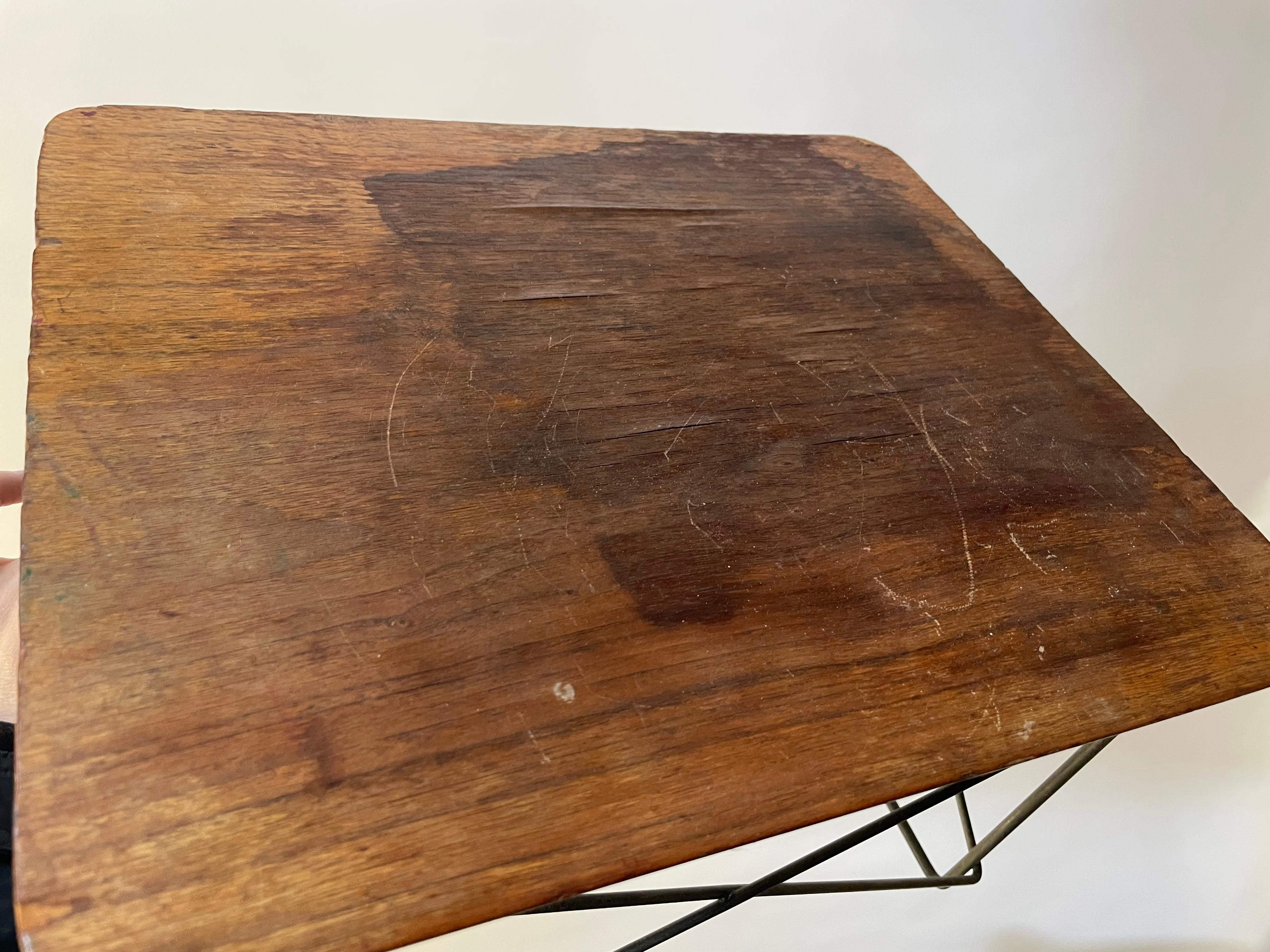 Rare example of 1st generation LTR with label intact. 

Released in 1950, the abbreviated LTR stood for the Low (L) Table (T) with Rod base (R). 

Following the success of the plywood group in the latter half of the 1940's, the Eames LTR side table