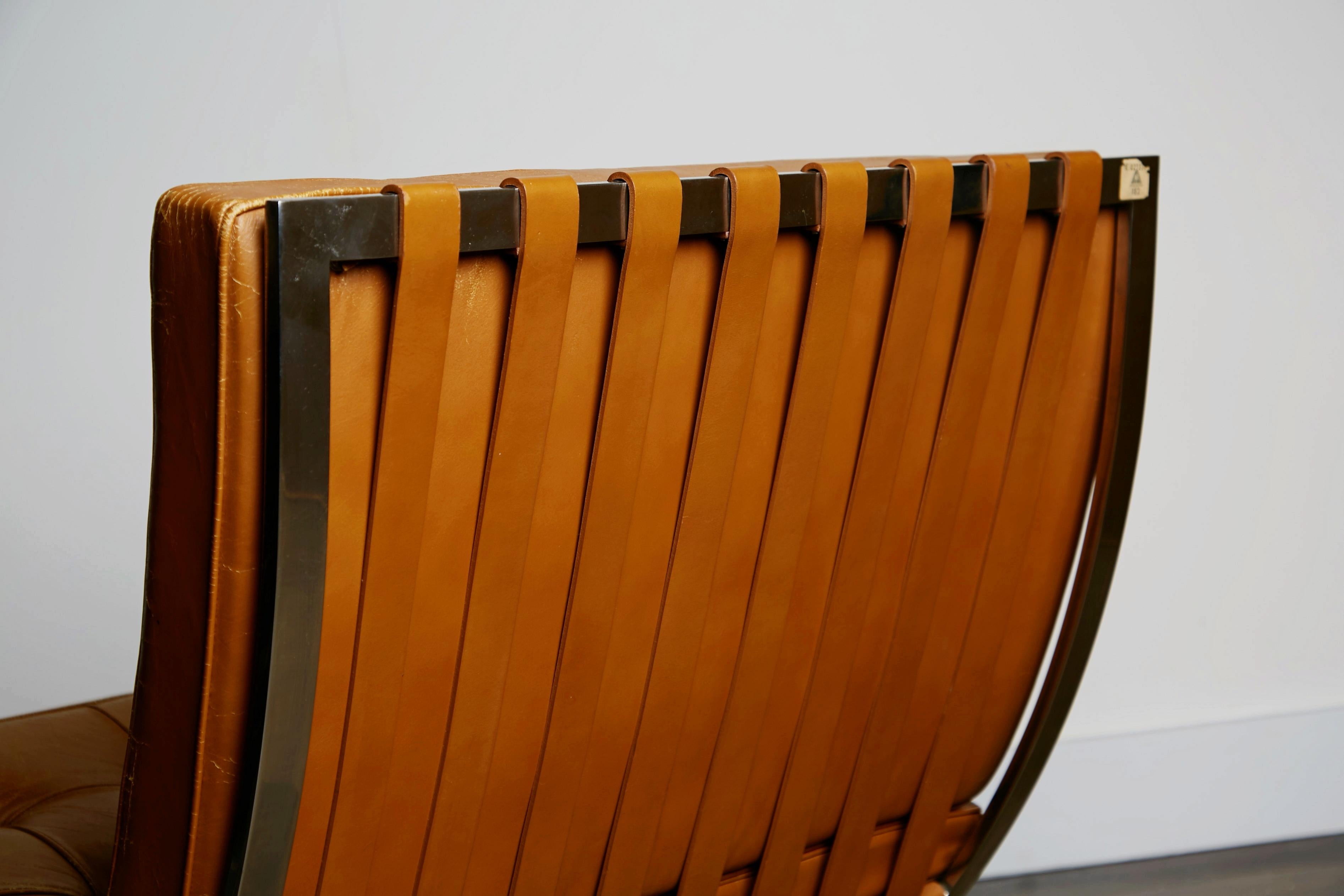 1st Generation Knoll Associates Barcelona Chair by Mies van der Rohe