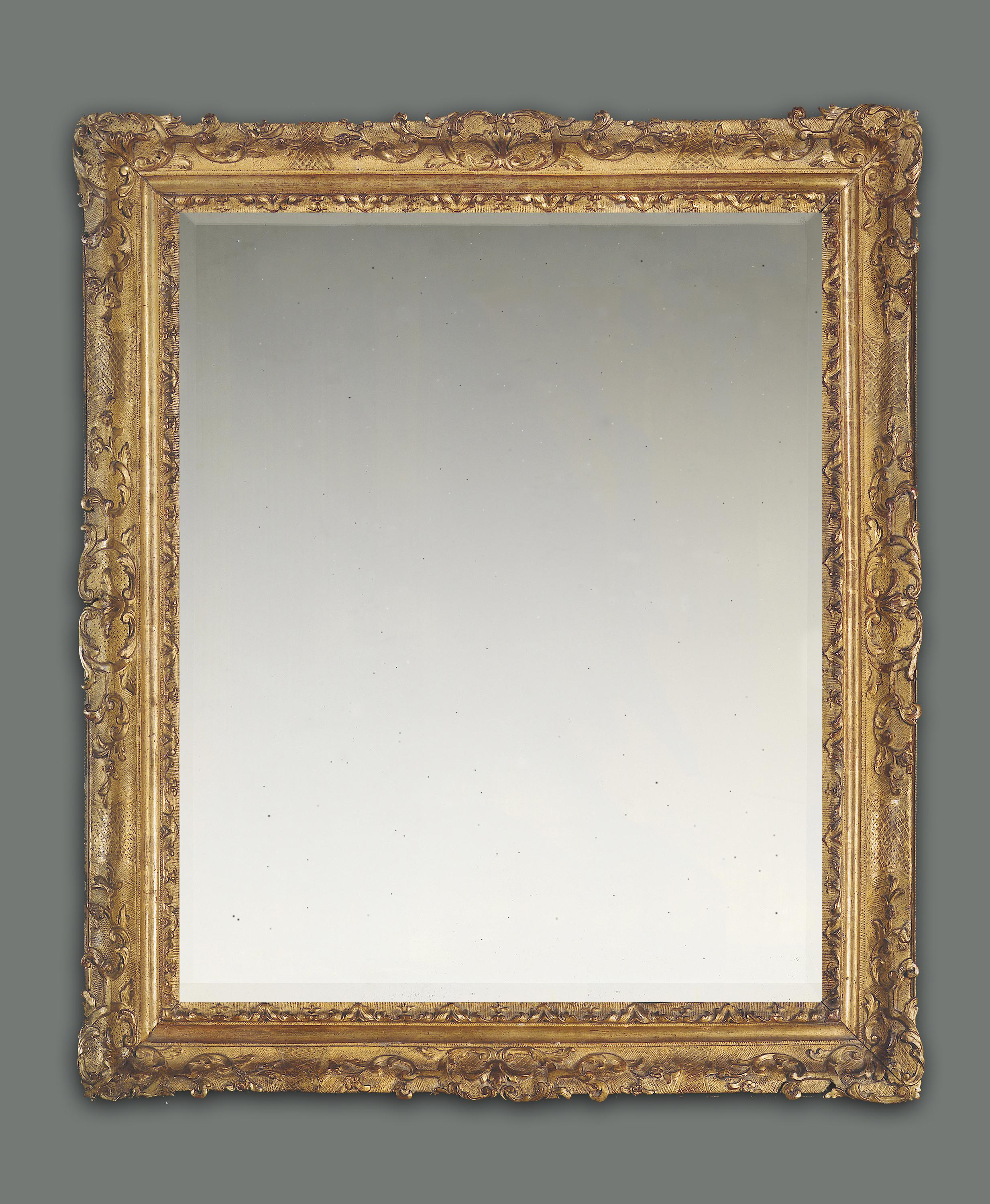 1st Half 18th Century Carved Late Baroque French Frame, with Choice of Mirror In Good Condition For Sale In London, GB
