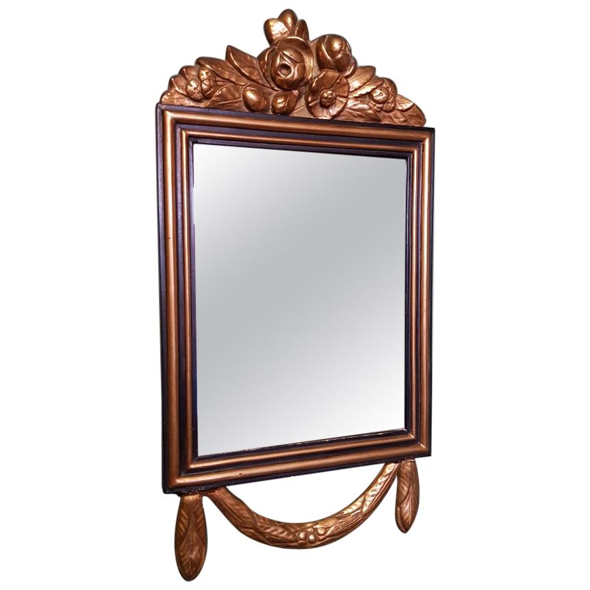 First Half of the 20th Century Gilt Louis XVI Style Dutch Mirror, from Amsterdam For Sale