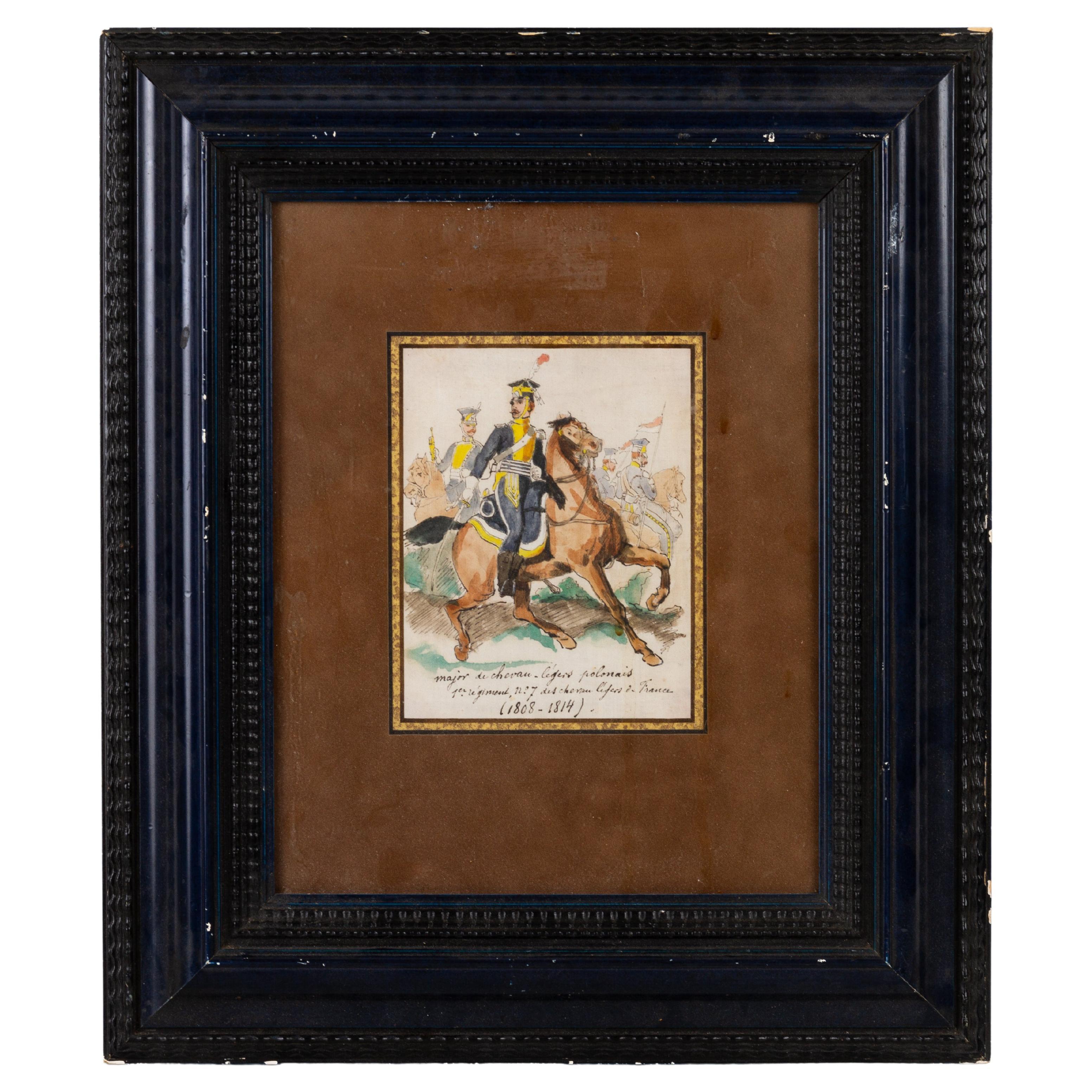 1st Regiment Chevau-Léger of France (1808-1814) Watercolour 19th Century