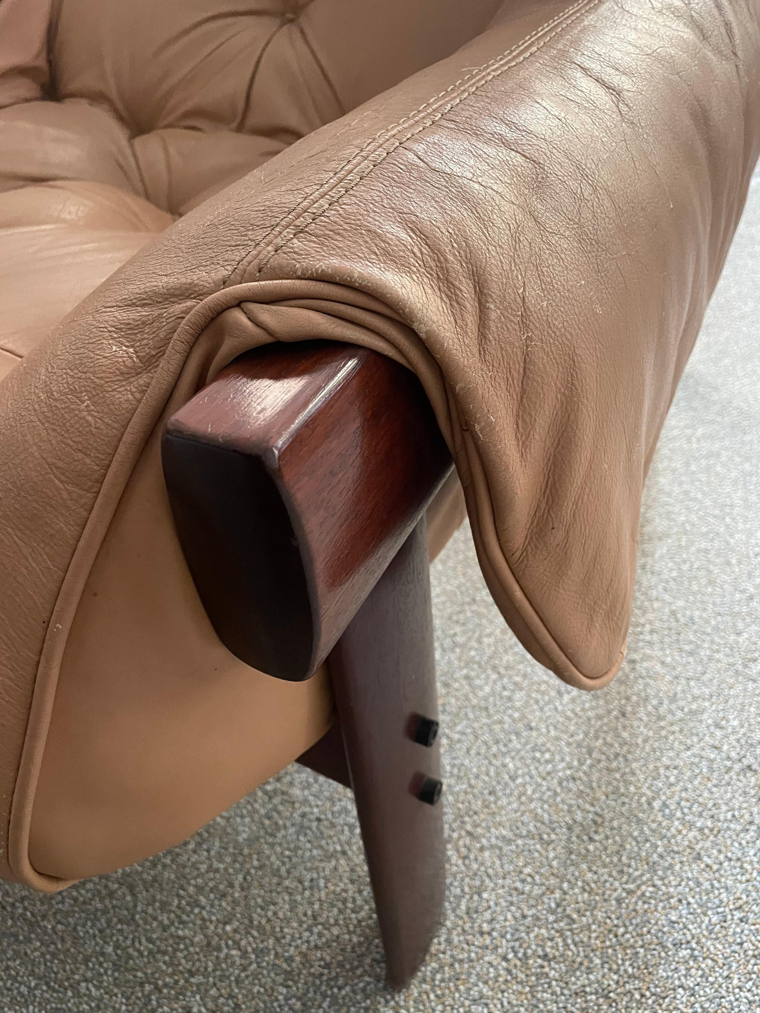 1'st Series Percival Lafer MP-41  Brazilian Leather Lounge Chair 4