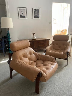 1'st Series Percival Lafer MP-41  Brazilian Leather Lounge Chair