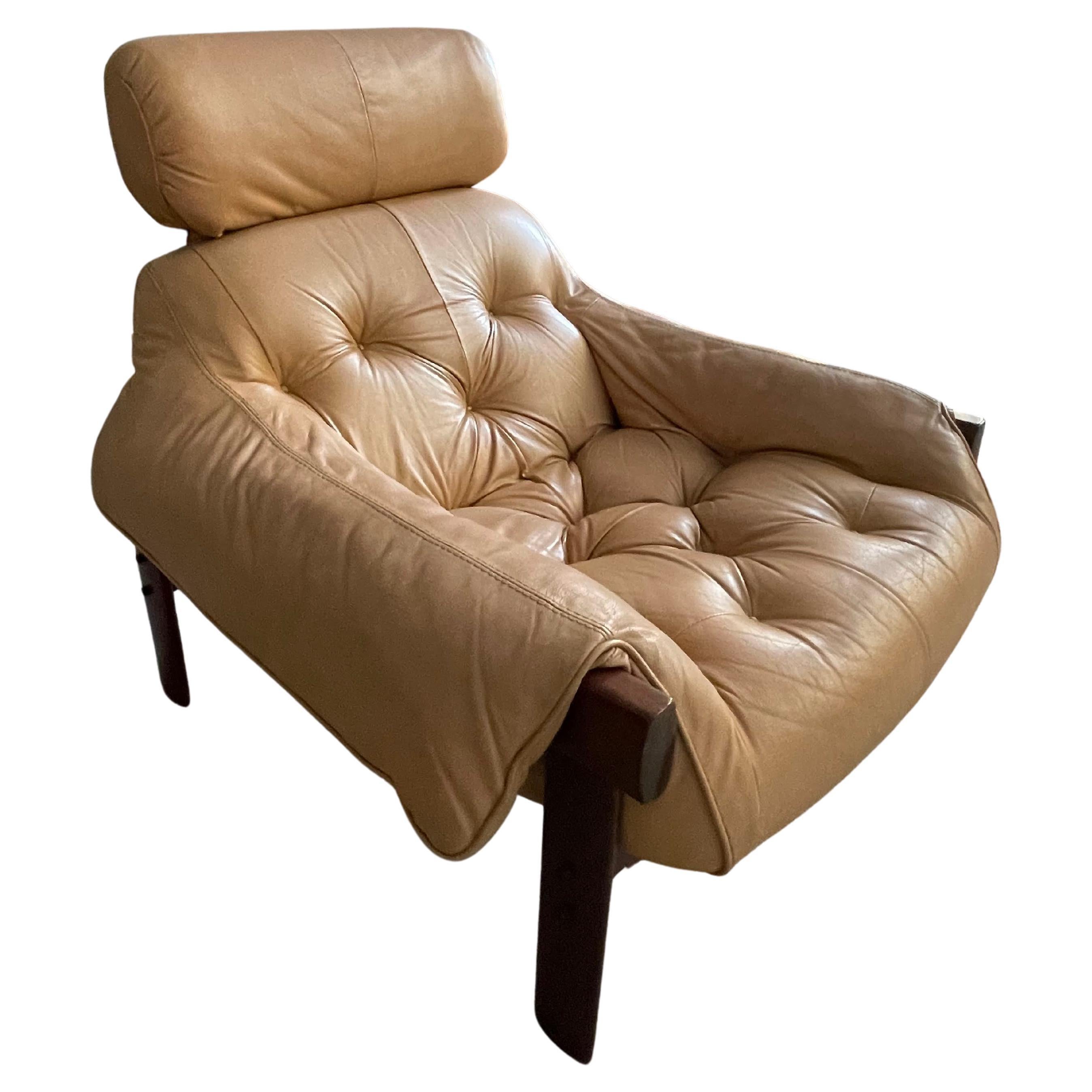 1'st Series Percival Lafer MP-41  Brazilian Leather Lounge Chair 