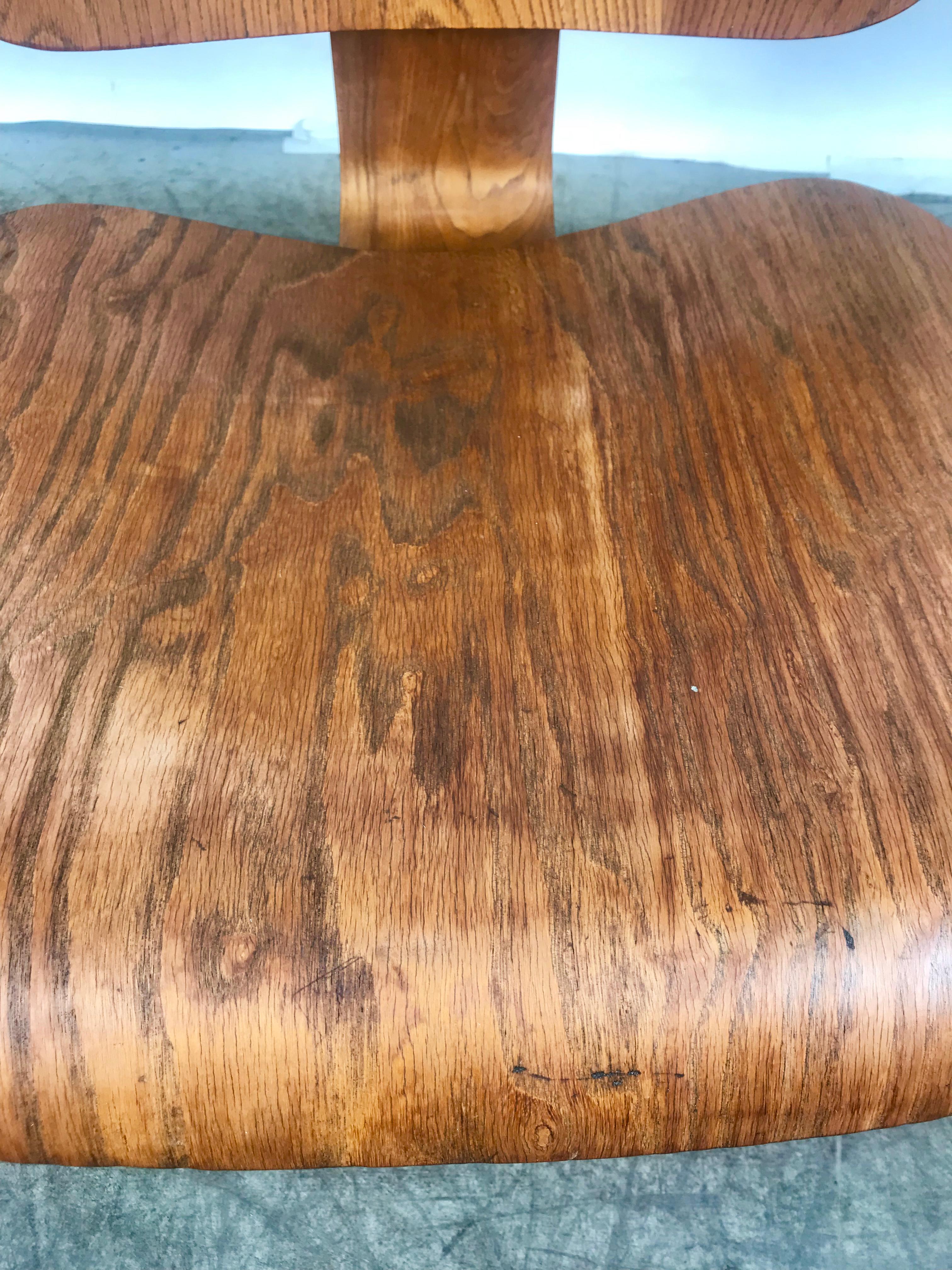 1st Year Production Charles Eames L C W 'Lounge Chair' Early Evans Label 1