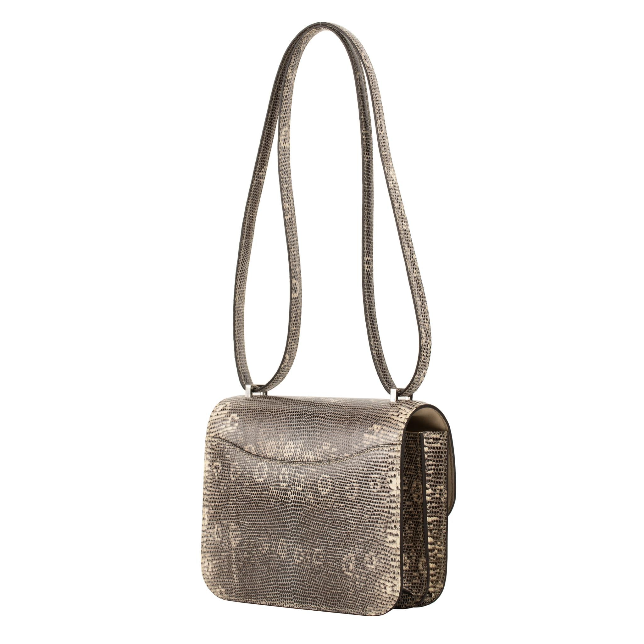 Hermès Constance 18cm Mini Ombré Lizard Palladium Hardware In New Condition For Sale In Sydney, New South Wales