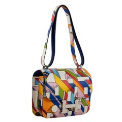1stdibs Exclusive Hermès Constance 24cm “On a Summers Day” Swift Palladium