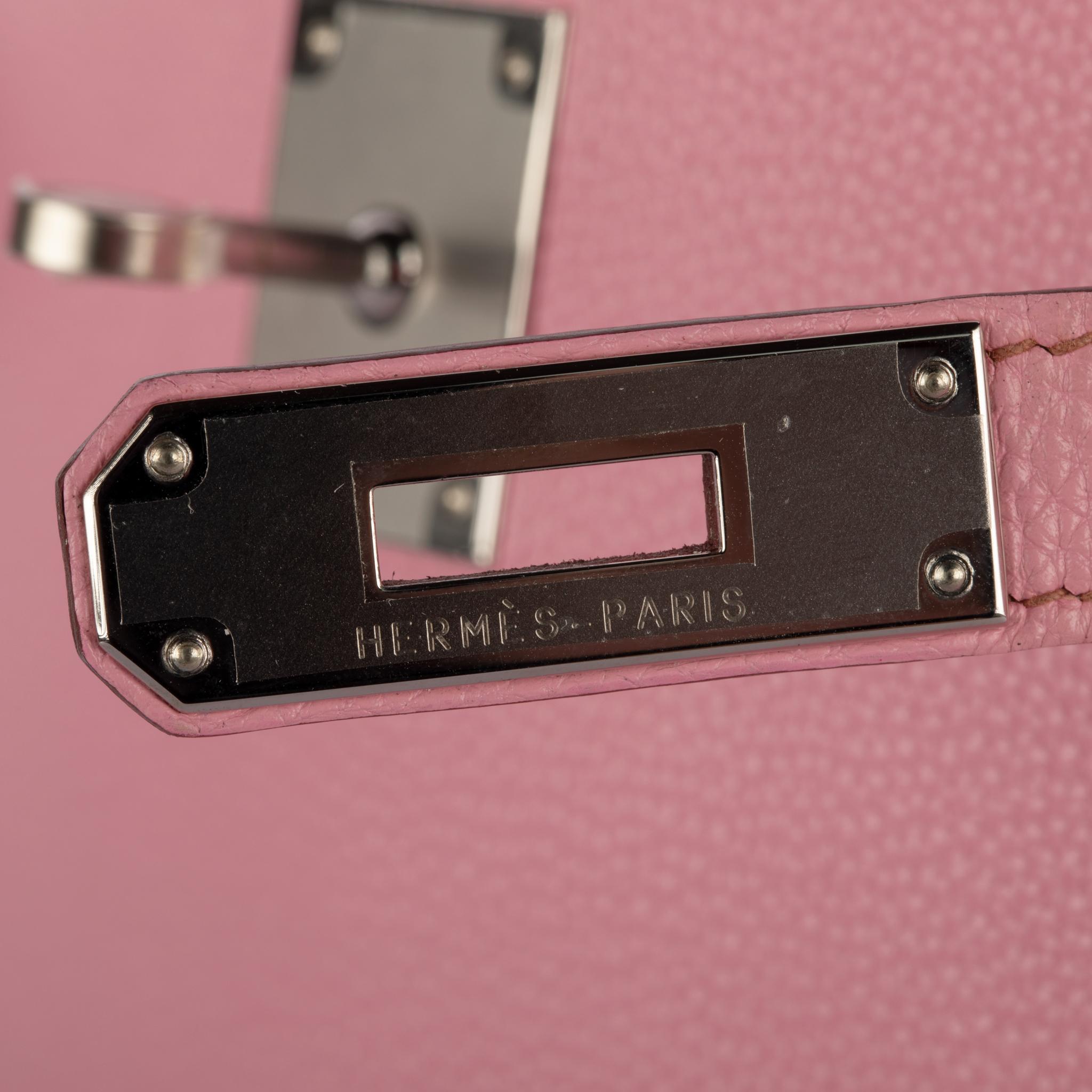 Pink 1stdibs Exclusive Hermès Kelly 28cm Bubblegum Togo Leather Palladium Hardware