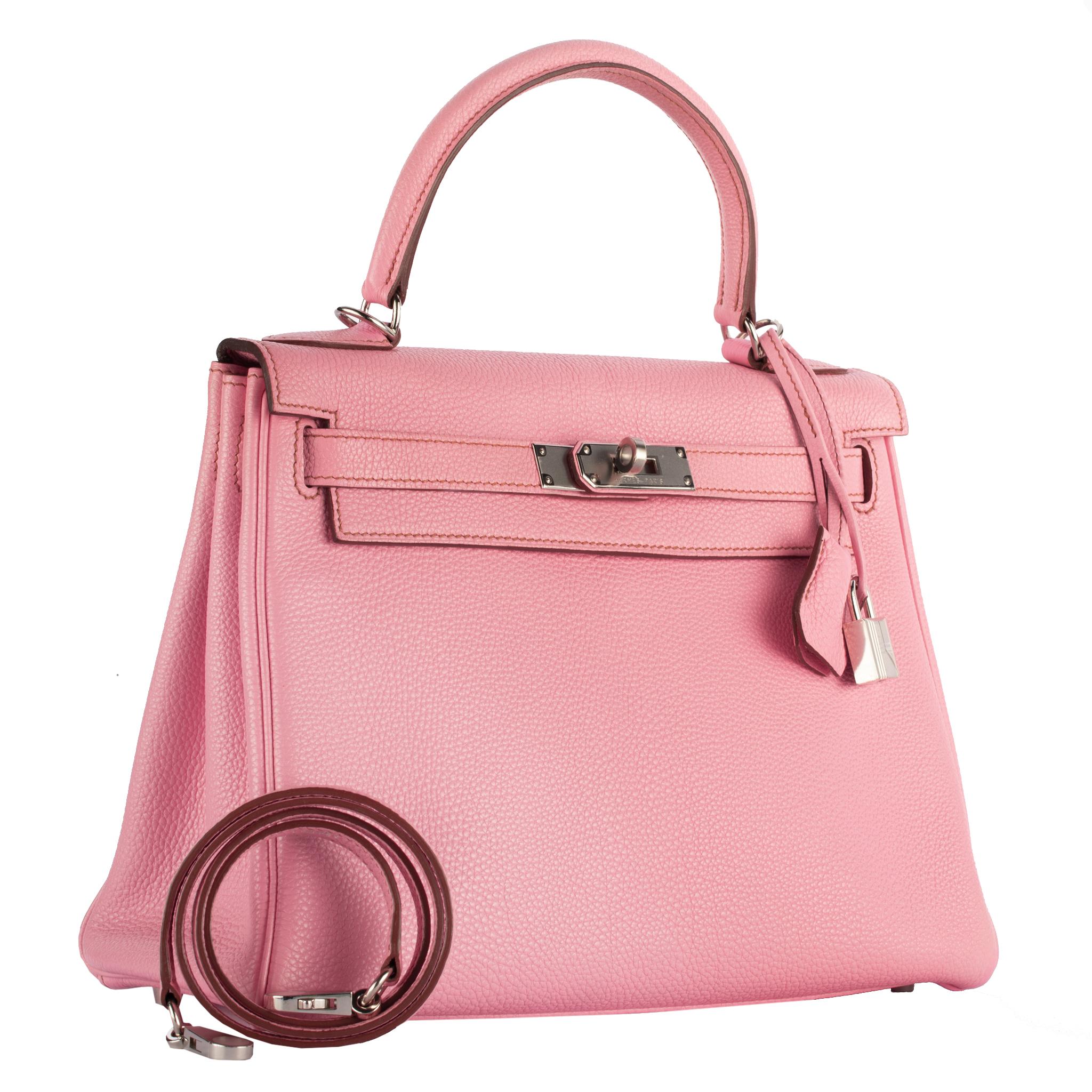 1stdibs Exclusive Hermès Kelly 28cm Bubblegum Togo Leather Palladium Hardware In New Condition In Sydney, New South Wales