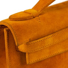 1stdibs Exclusive Hermès Kelly Pochette Orange Doblis Gold Hardware