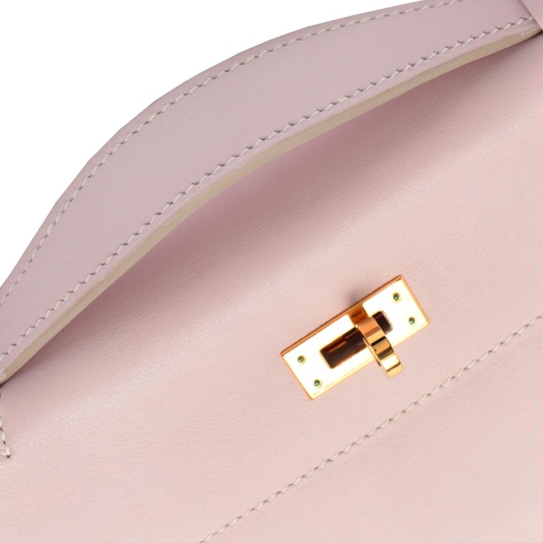 Hermès Rose Pourpre Mini Kelly Pochette of Swift Leather with Palladium  Hardware, Handbags and Accessories Online, 2019