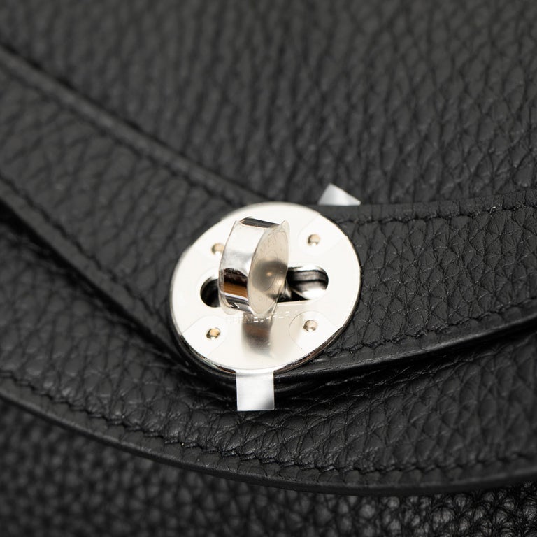 Hermès Lindy 30cm Clemence Noir Black 89 Palladium Hardware – SukiLux