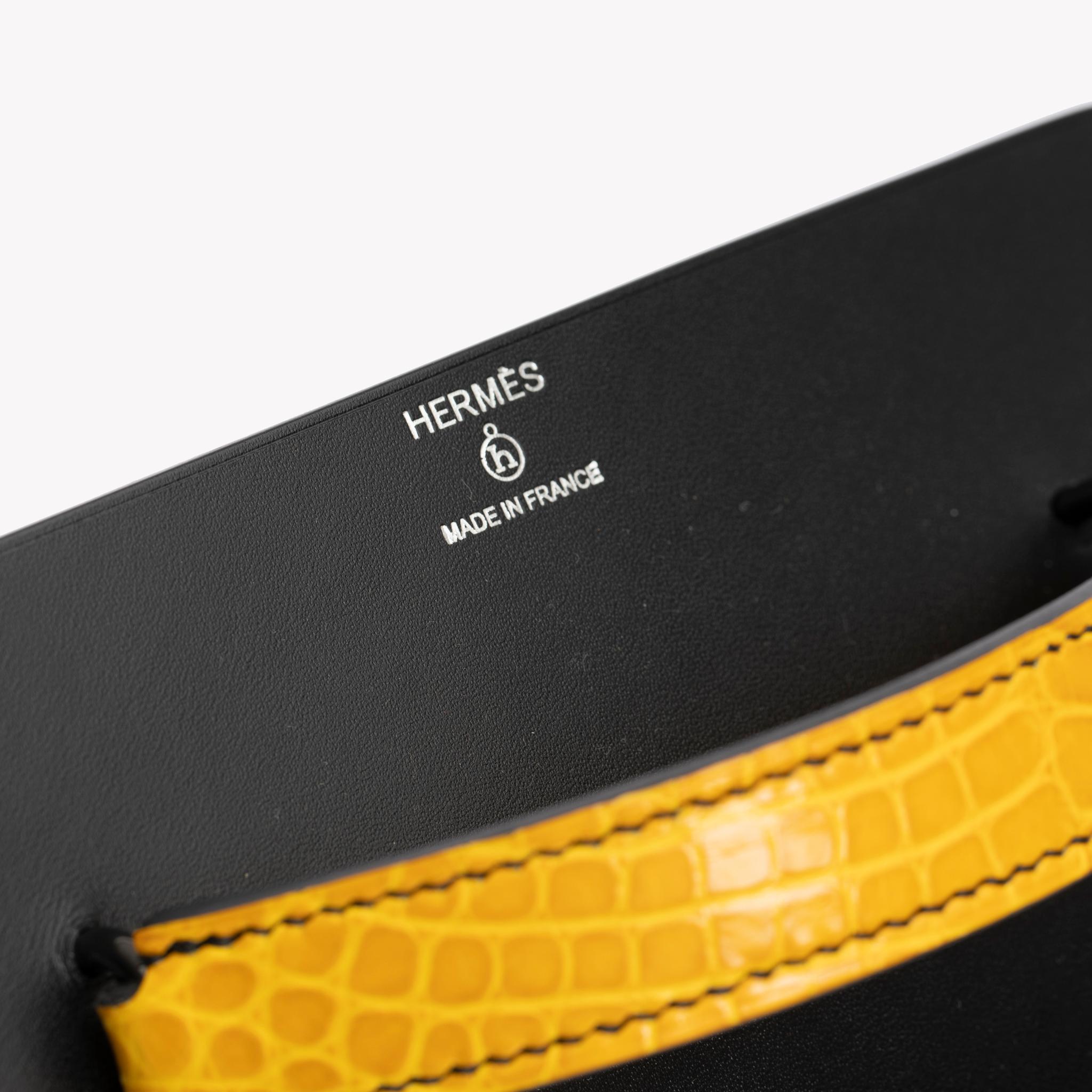 Hermès Petit H Multi Color Mini Rectangle Bag So Black en vente 8