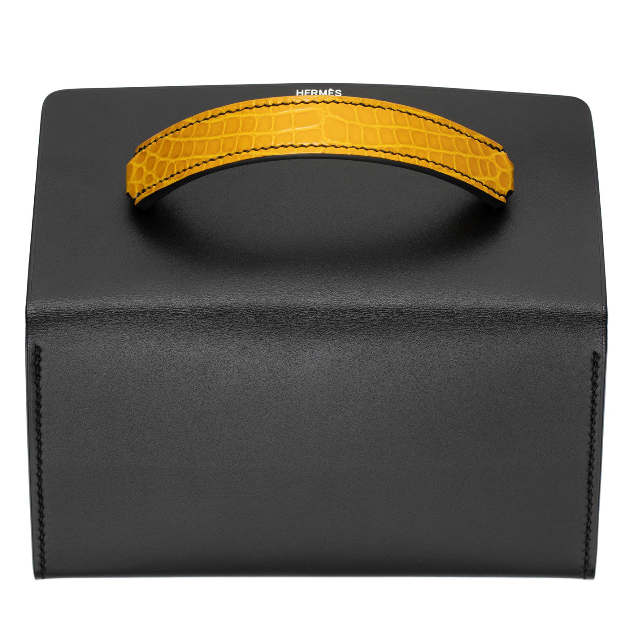 Hermès Petit H Multi Color Mini Rectangle Bag So Black en vente 10