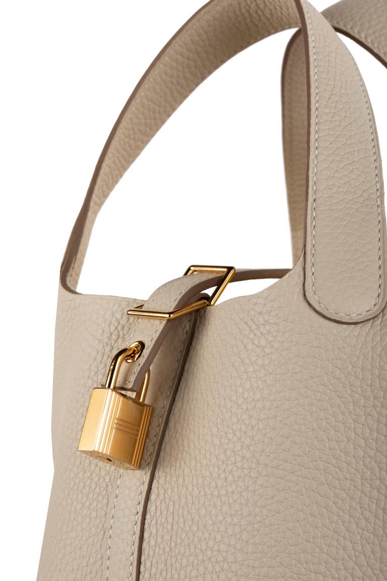 1stdibs Exclusive Hermes Picotin 18cm Craie Clemence Gold Hardware at  1stDibs