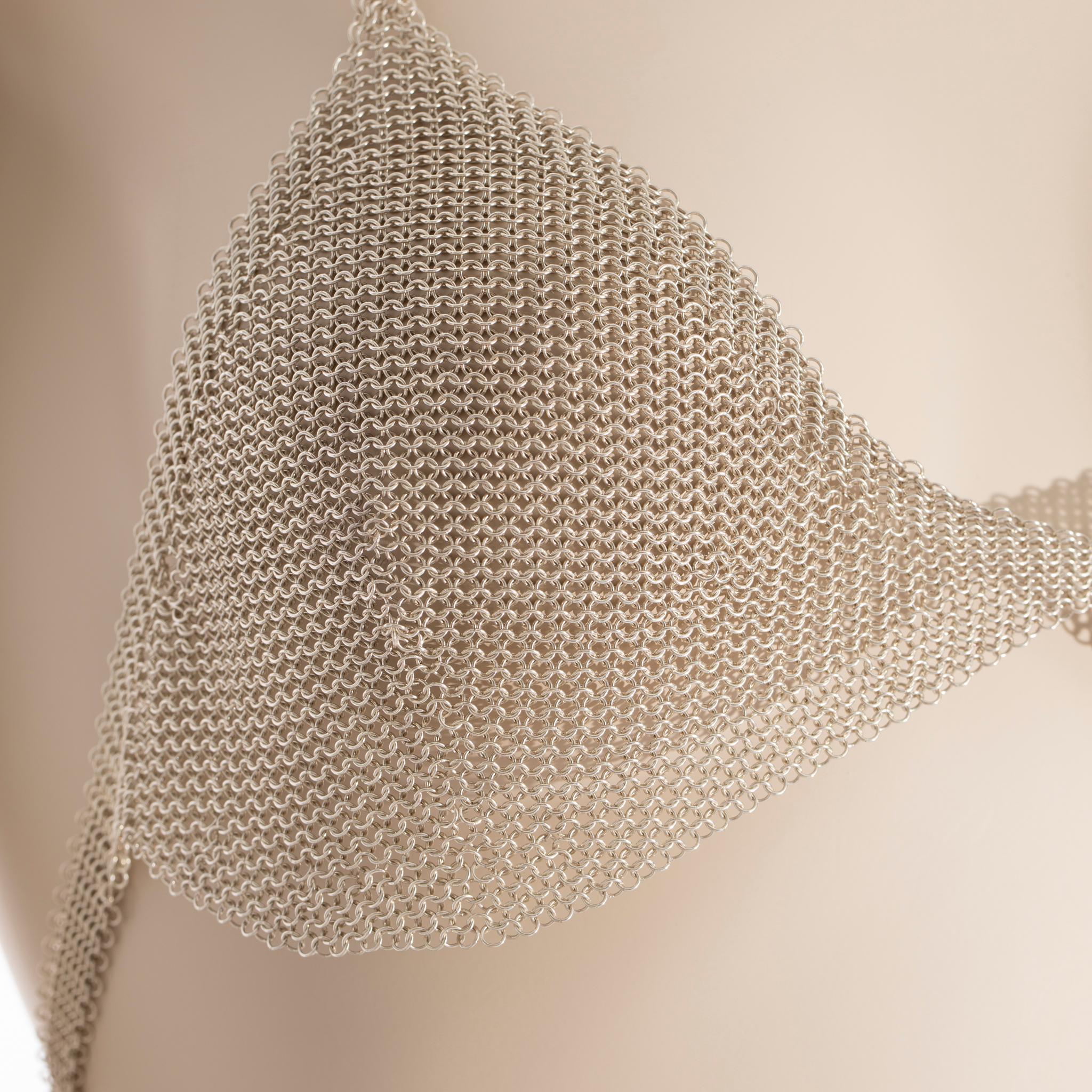 1975 Tiffany & Co Mesh Halter-Top aus Sterlingsilber von Elsa Peretti, Sterlingsilber Damen im Angebot