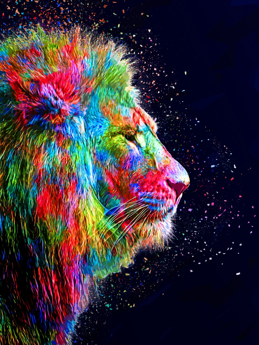 Colored Lion