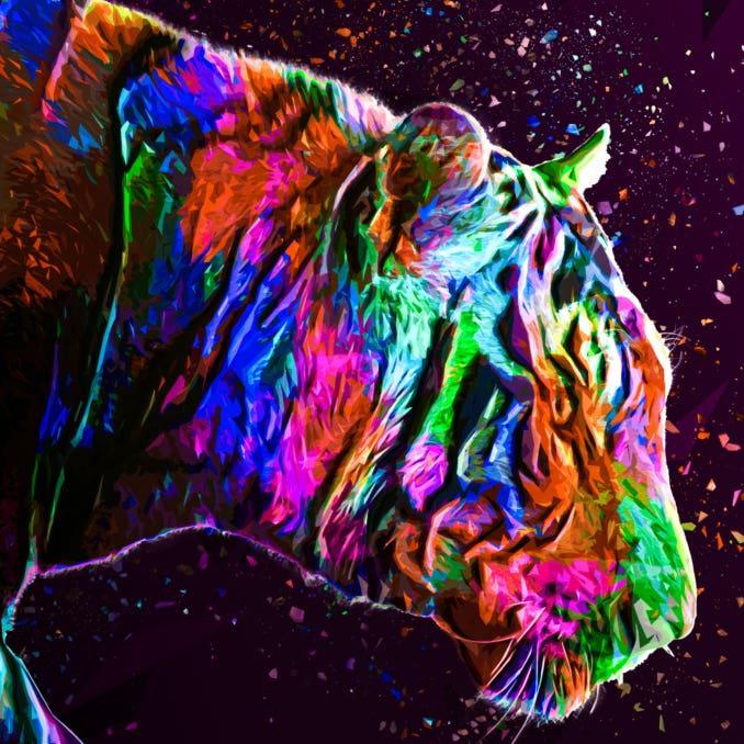 Colored Tiger