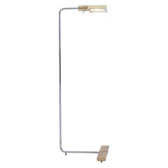 1UWV Low Profile Chrome and Brass Luminaire Swivel Lamp by Cedric Hartman