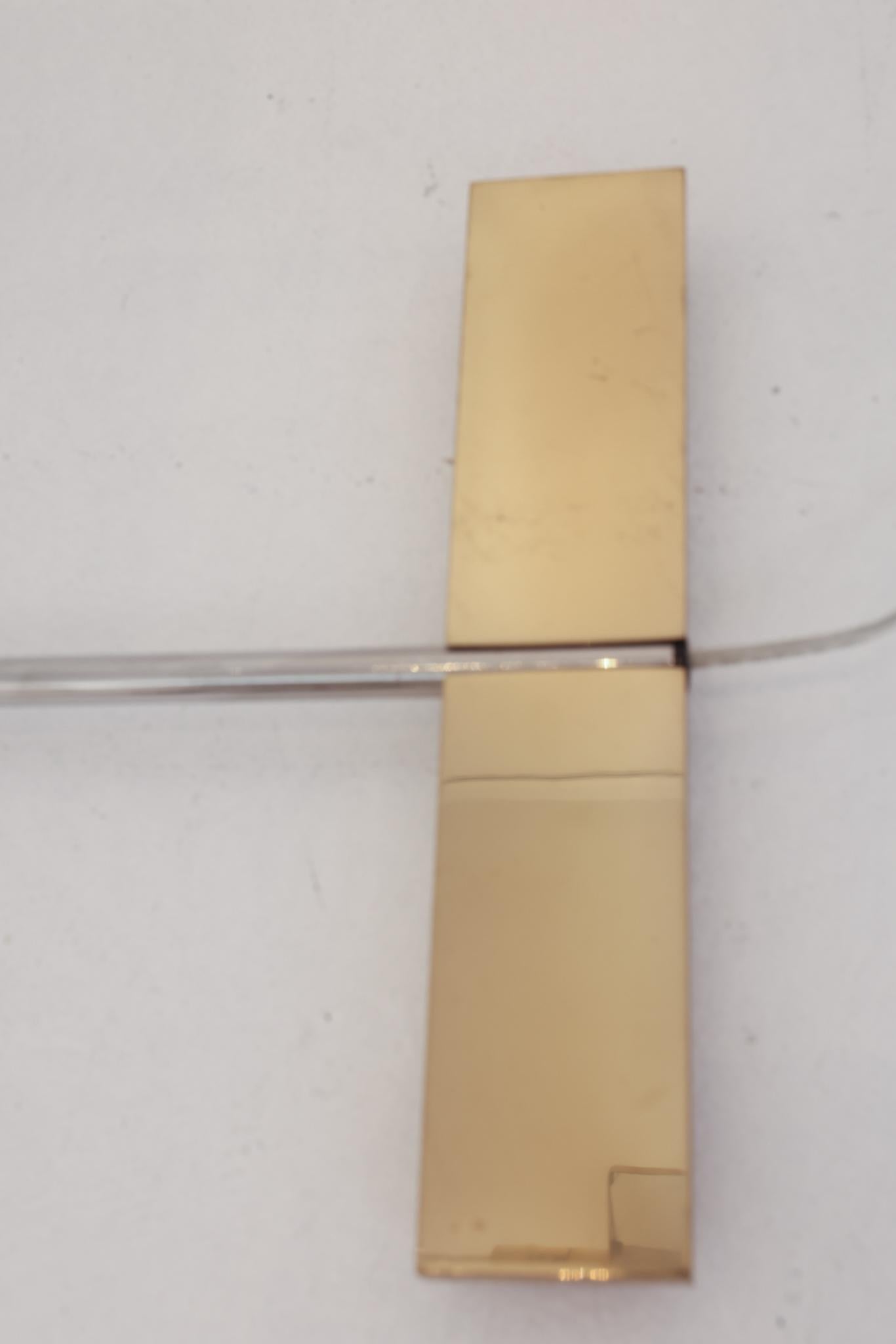 1UWV Low Profile Chrome/Lacquer Brass Luminaire Swivel Lamp by Cedric Hartman 2