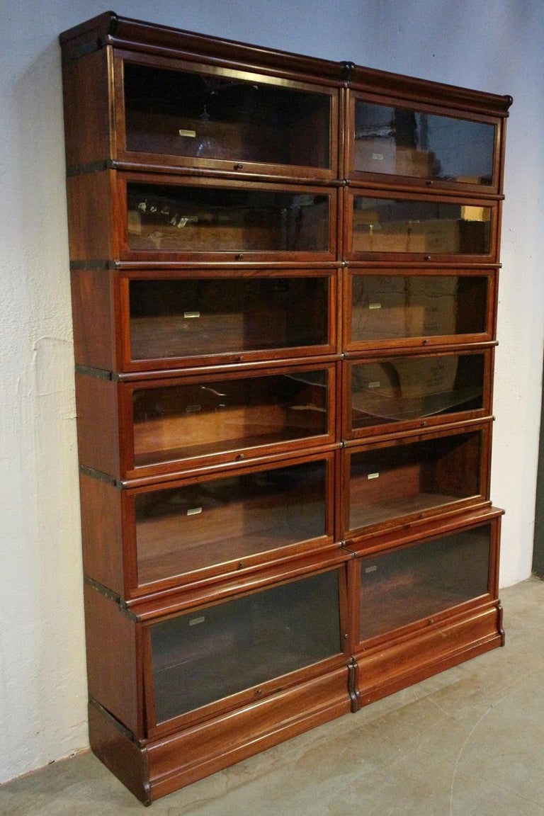 1 Walnut Globe Wernicke Bookcase For Sale at 1stDibs